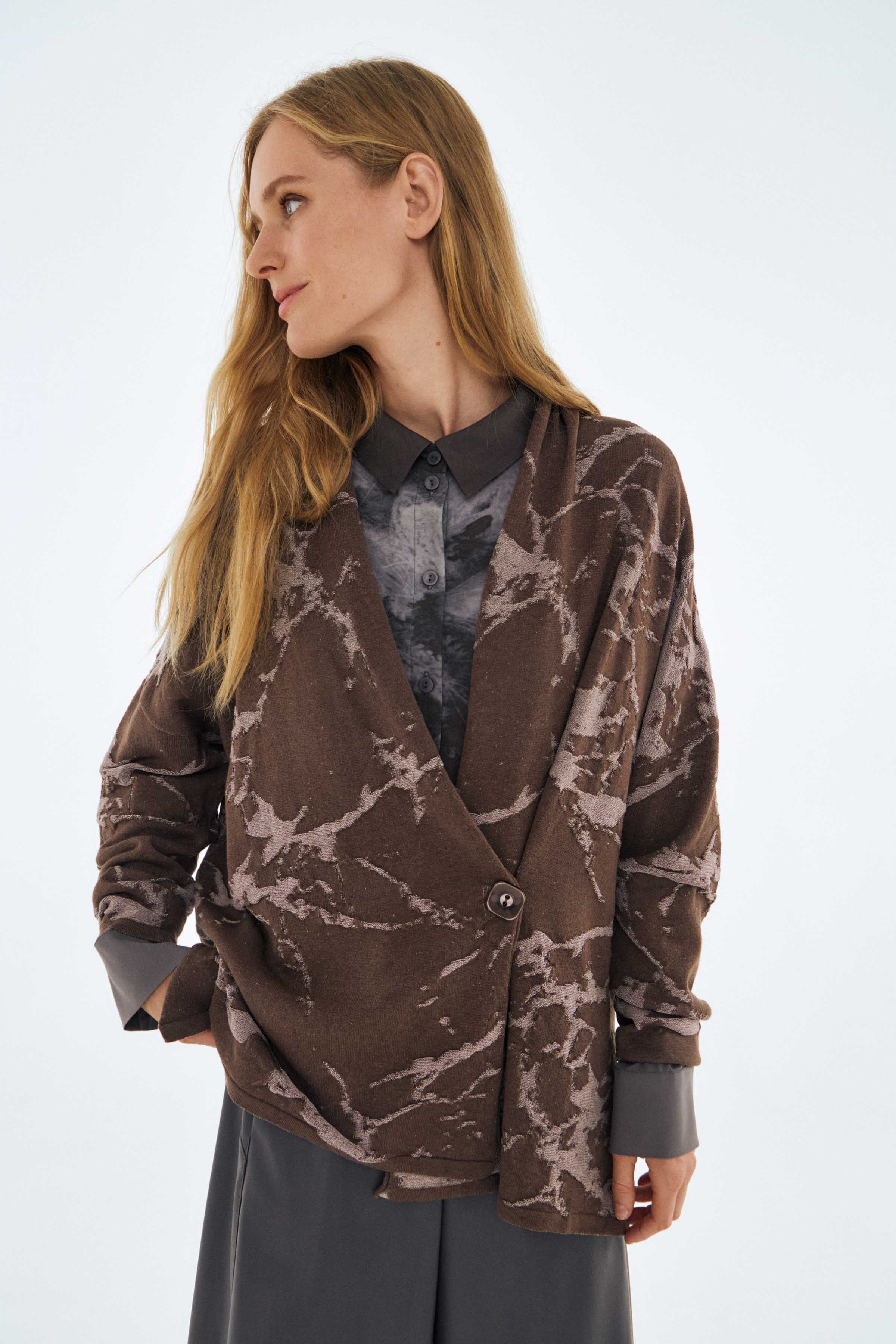 Кардиган Мрамор 74 Тень (ombre) от Lesel (Лесель)! Заказывайте по ✆ 8 (800) 777 02 37