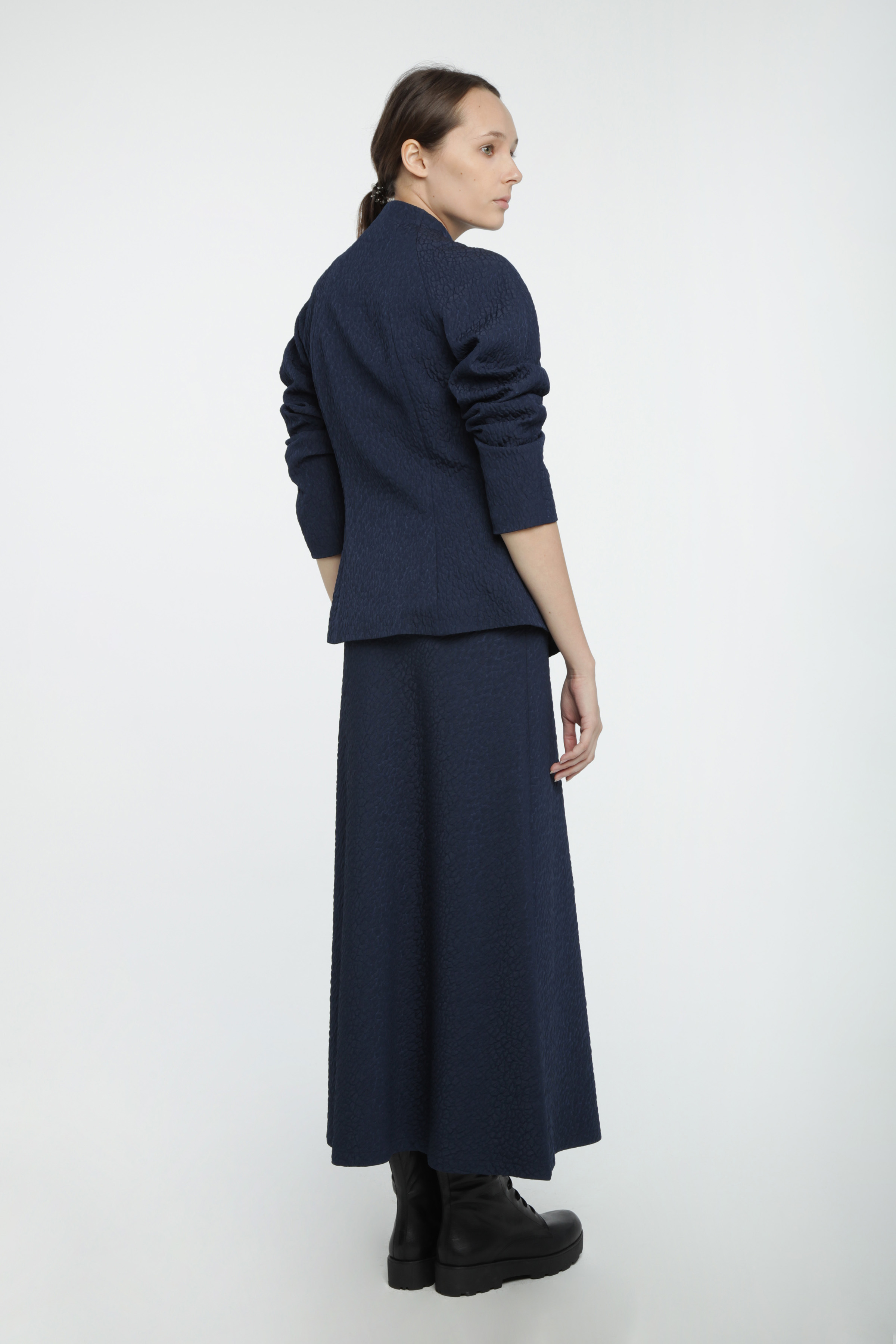 Жакет  "Футляр короткий на молнии" 35 Синий (bleu) от Lesel (Лесель)! Заказывайте по ✆ 8 (800) 777 02 37