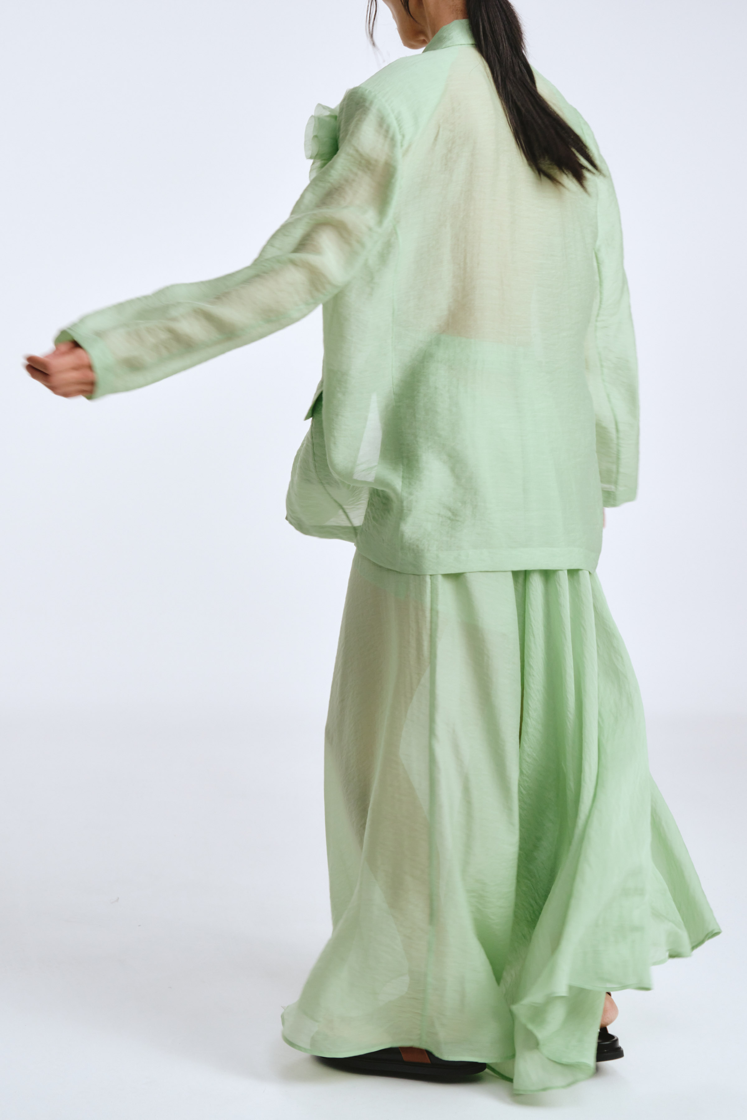 Жакет прямой прозрачный с декором 62 Хризолит (chrysolithe) от Lesel (Лесель)! Заказывайте по ✆ 8 (800) 777 02 37