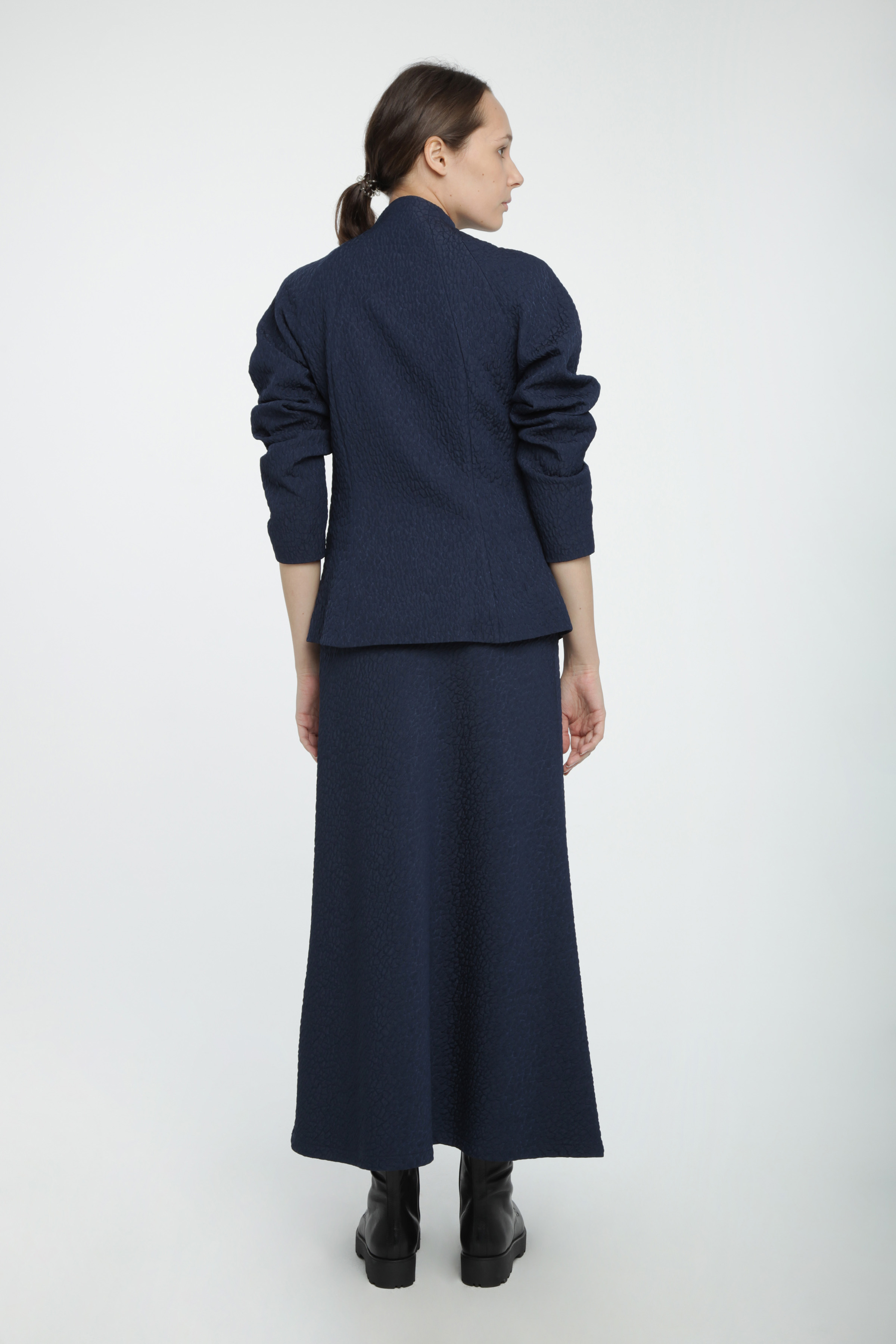 Жакет  "Футляр короткий на молнии" 35 Синий (bleu) от Lesel (Лесель)! Заказывайте по ✆ 8 (800) 777 02 37