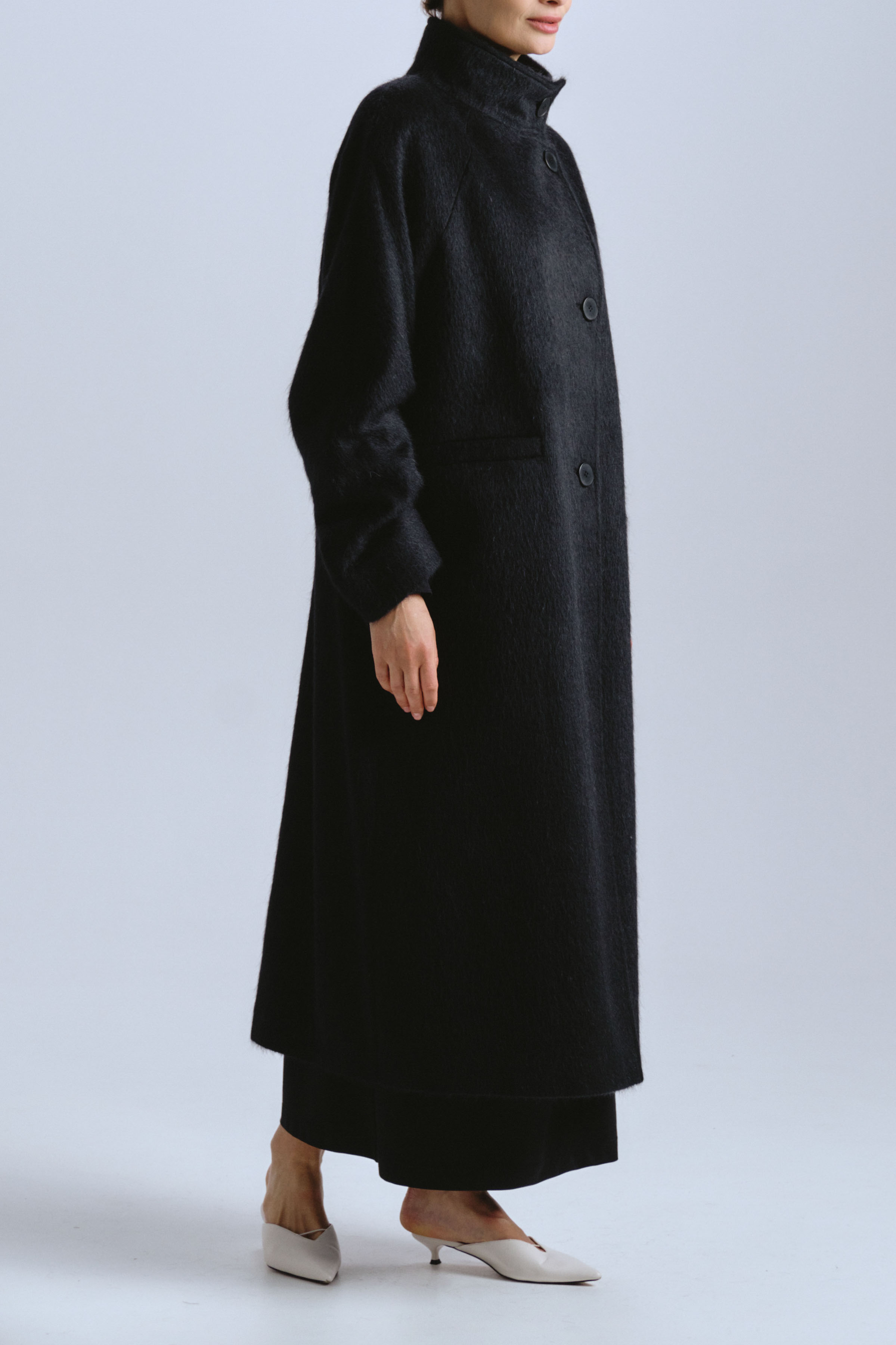 Пальто с ворсом, реглан  00 Черный (noir), 27 Бордо (burdeaux) от Lesel (Лесель)! Заказывайте по ✆ 8 (800) 777 02 37