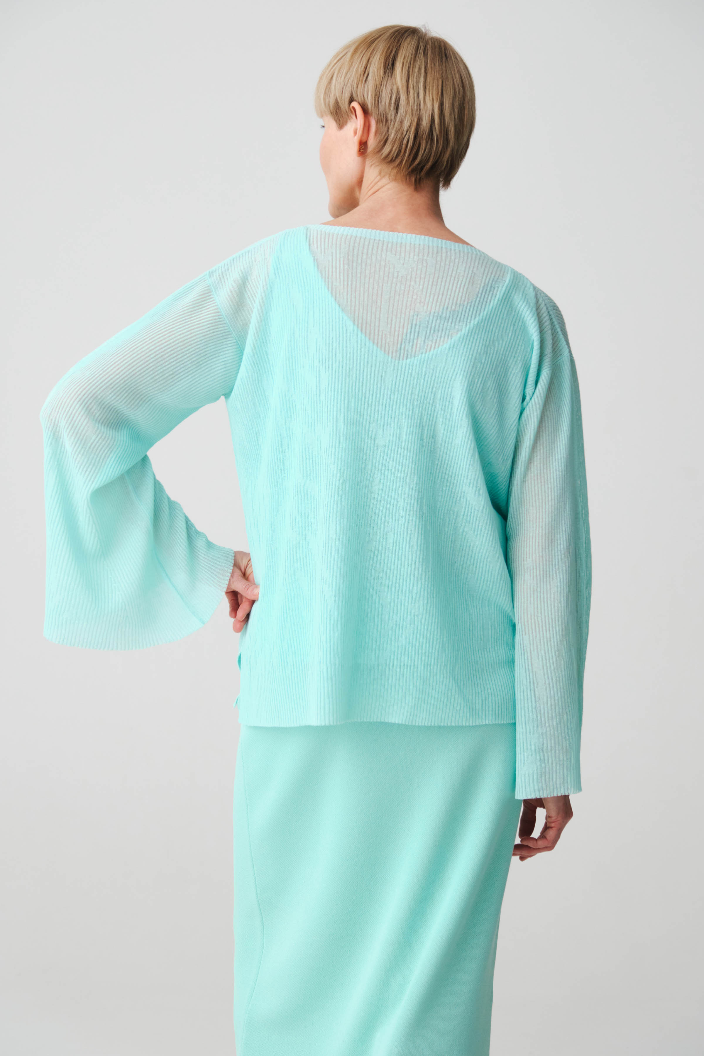 Джемпер с длинным рукавом Прозрачный