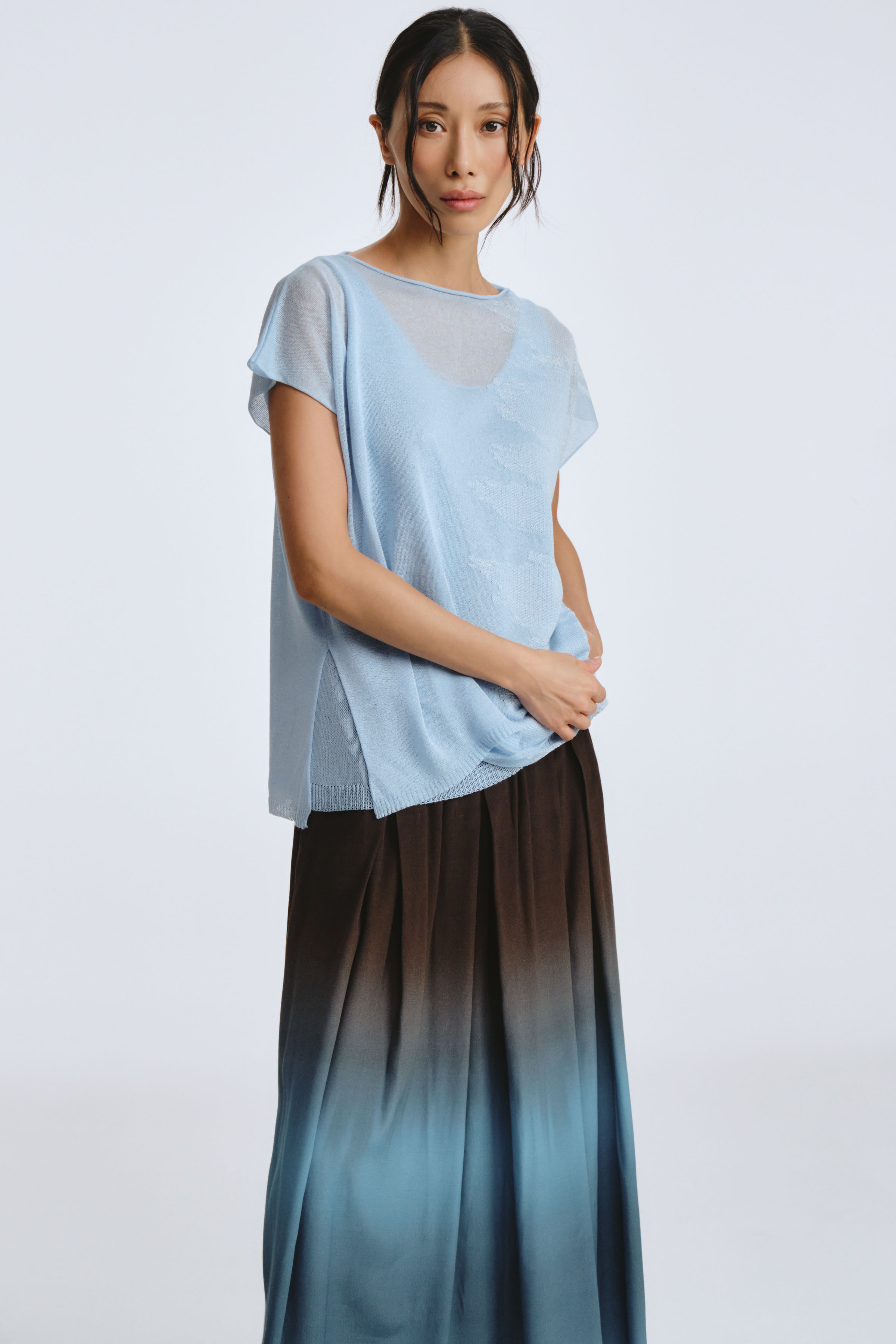 Джемпер с коротким рукавом Тень  от Lesel (Лесель)! Заказывайте по ✆ 8 (800) 777 02 37