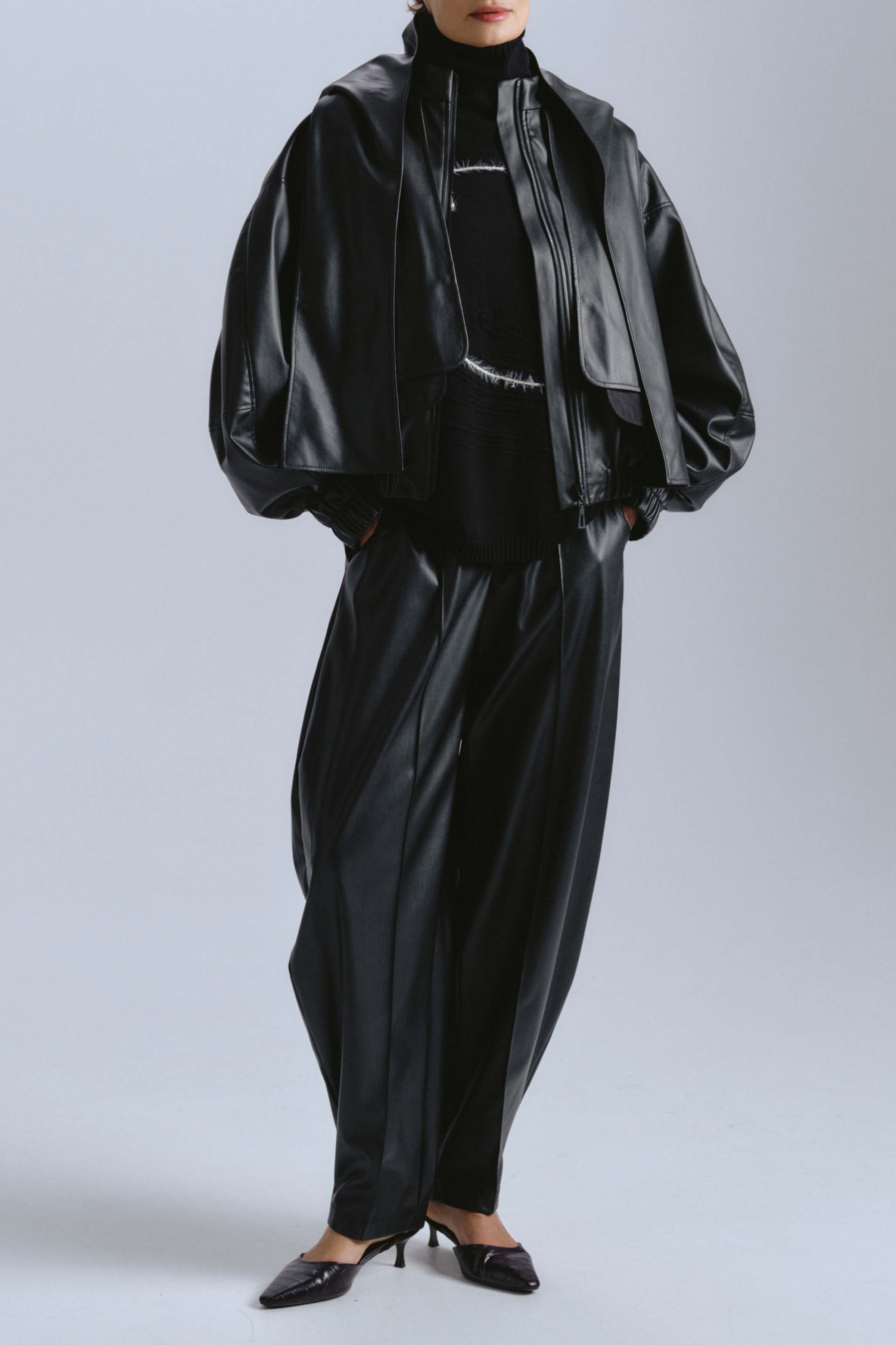 Бомбер многослойный, кожа 00 Черный (noir) от Lesel (Лесель)! Заказывайте по ✆ 8 (800) 777 02 37