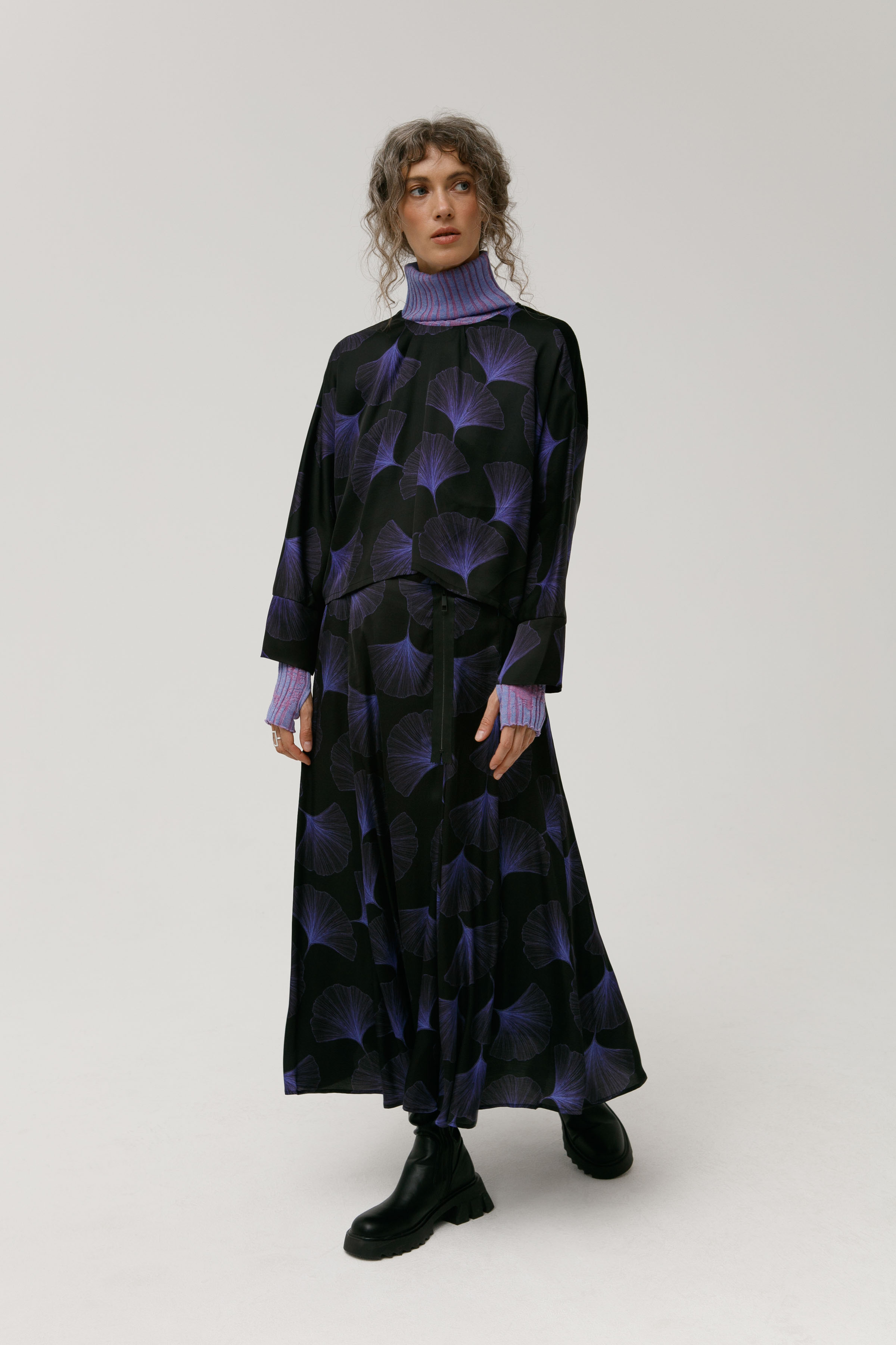Блуза кимоно Неон 00 Черный (noir) от Lesel (Лесель)! Заказывайте по ✆ 8 (800) 777 02 37
