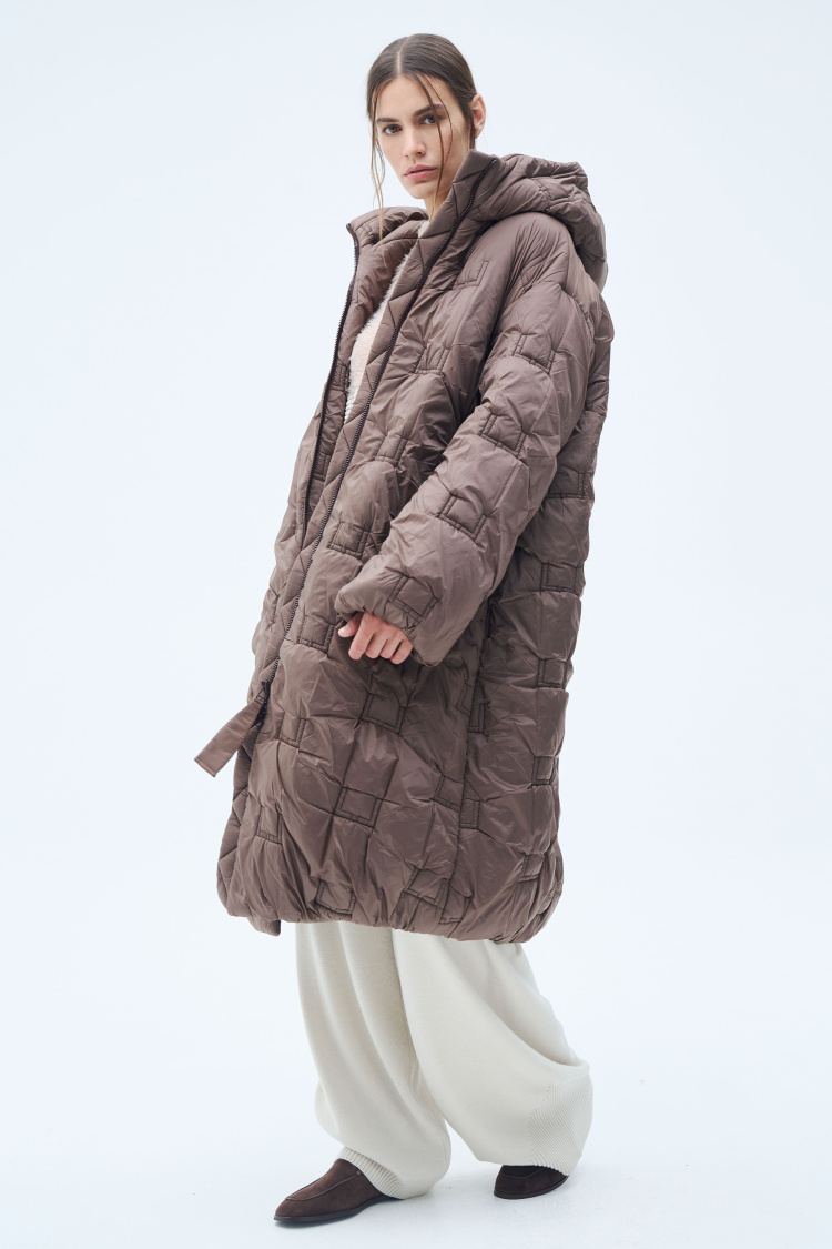 Пальто стежка лого, среднее