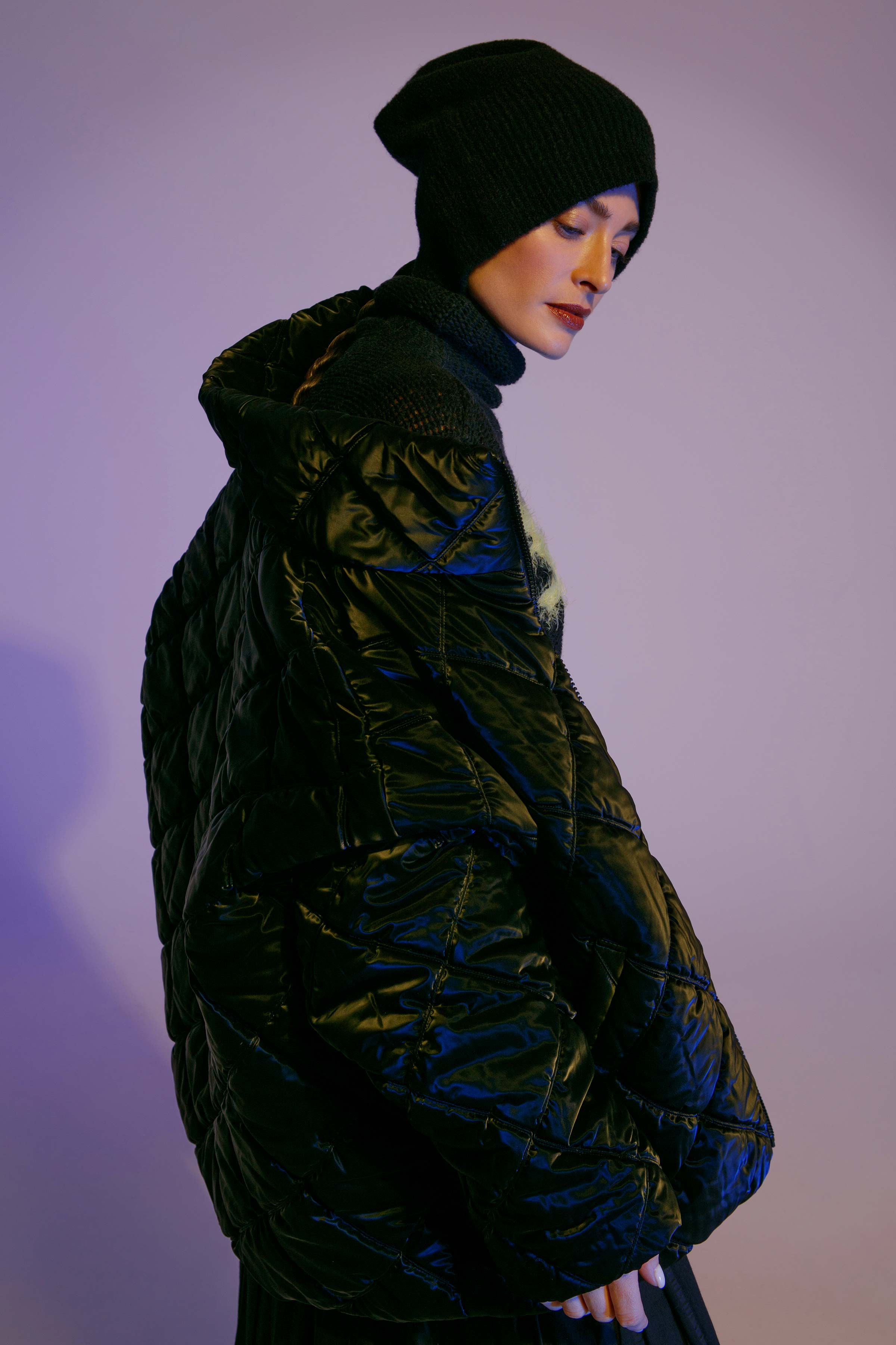 Куртка короткая, кожа-блеск 00 Черный (noir) от Lesel (Лесель)! Заказывайте по ✆ 8 (800) 777 02 37