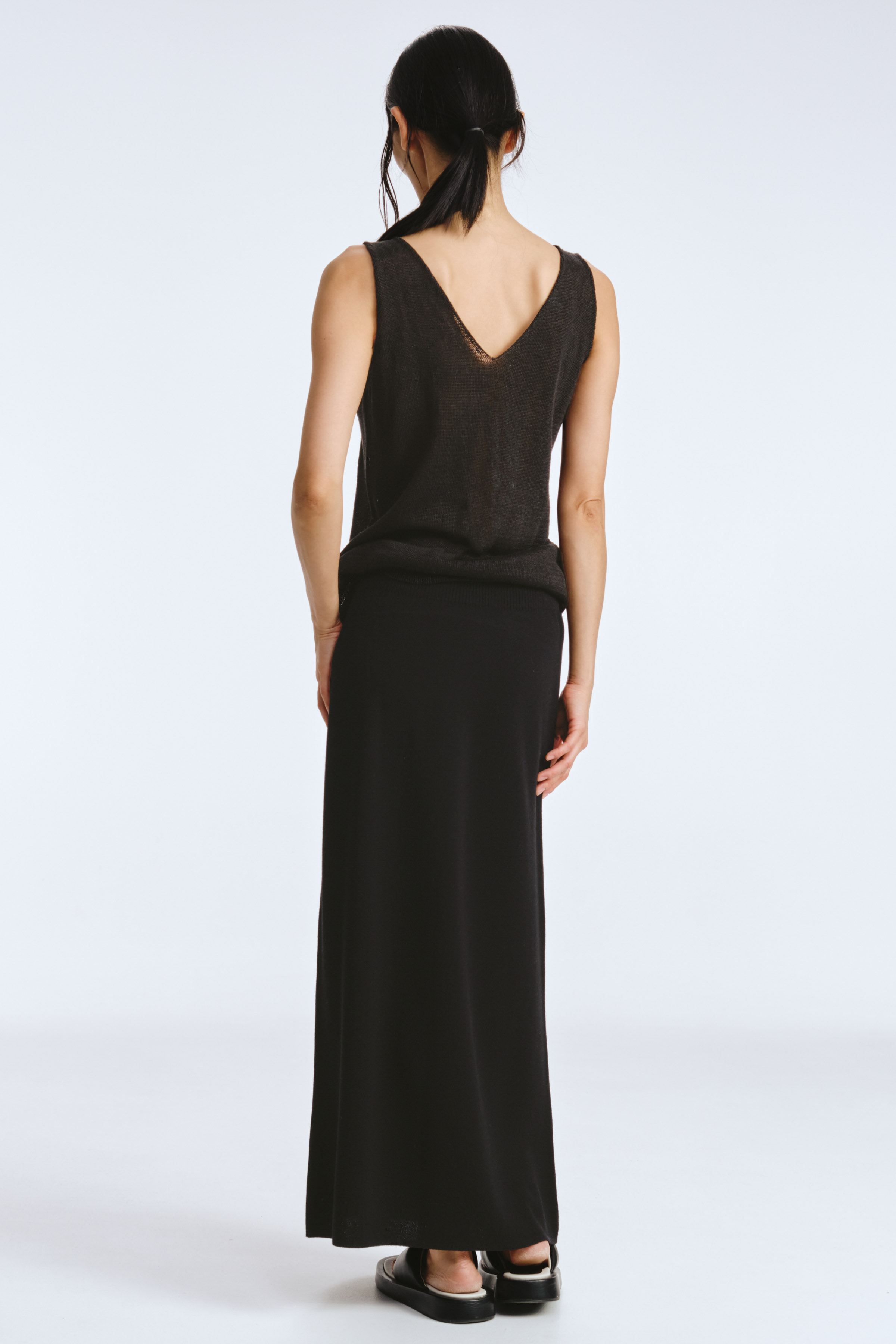 Юбка вязаная гладкая 00 Черный (noir) от Lesel (Лесель)! Заказывайте по ✆ 8 (800) 777 02 37