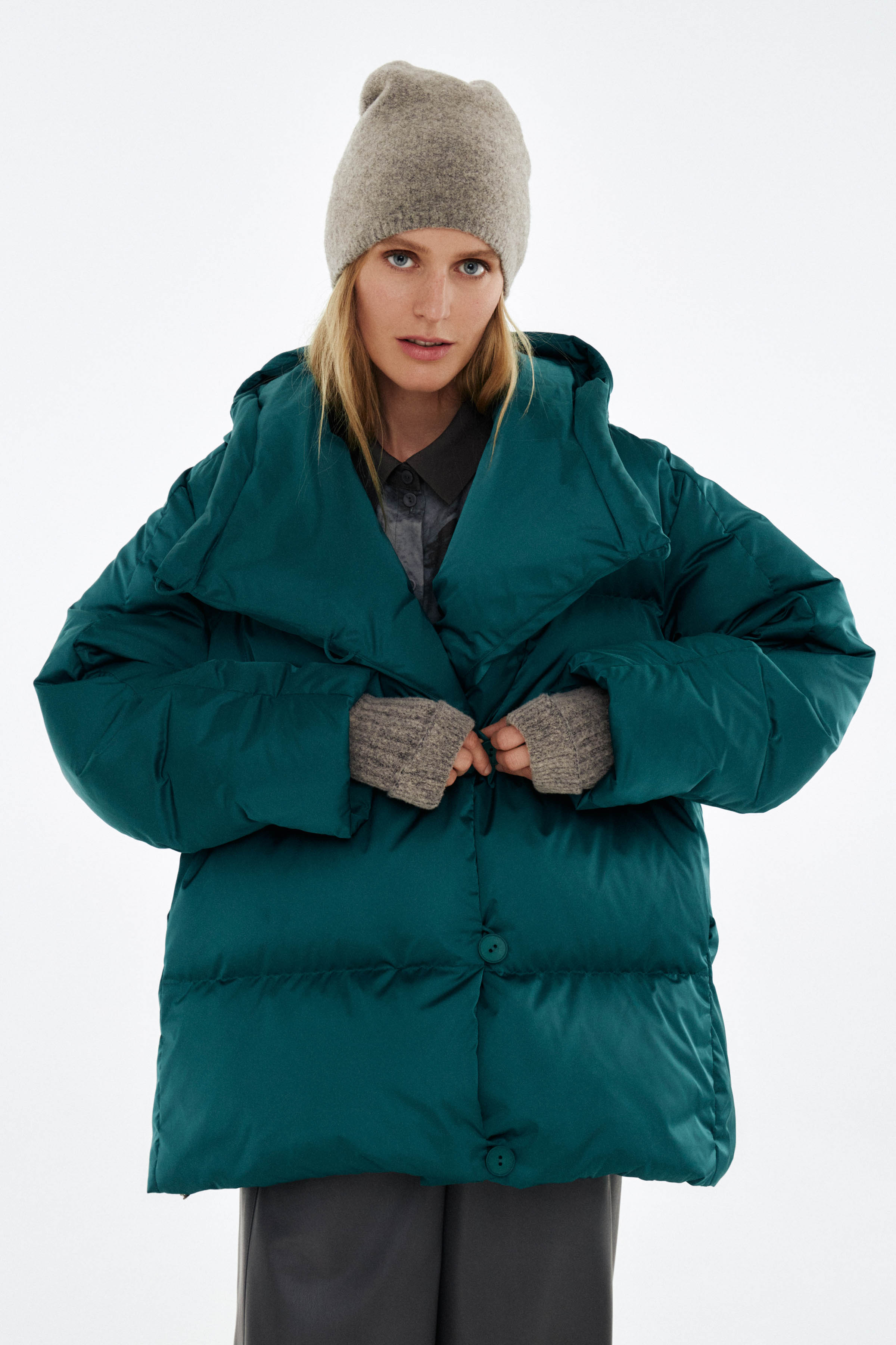 Куртка пуховая с навесными петлями 68 Изумруд (emeraude) от Lesel (Лесель)! Заказывайте по ✆ 8 (800) 777 02 37