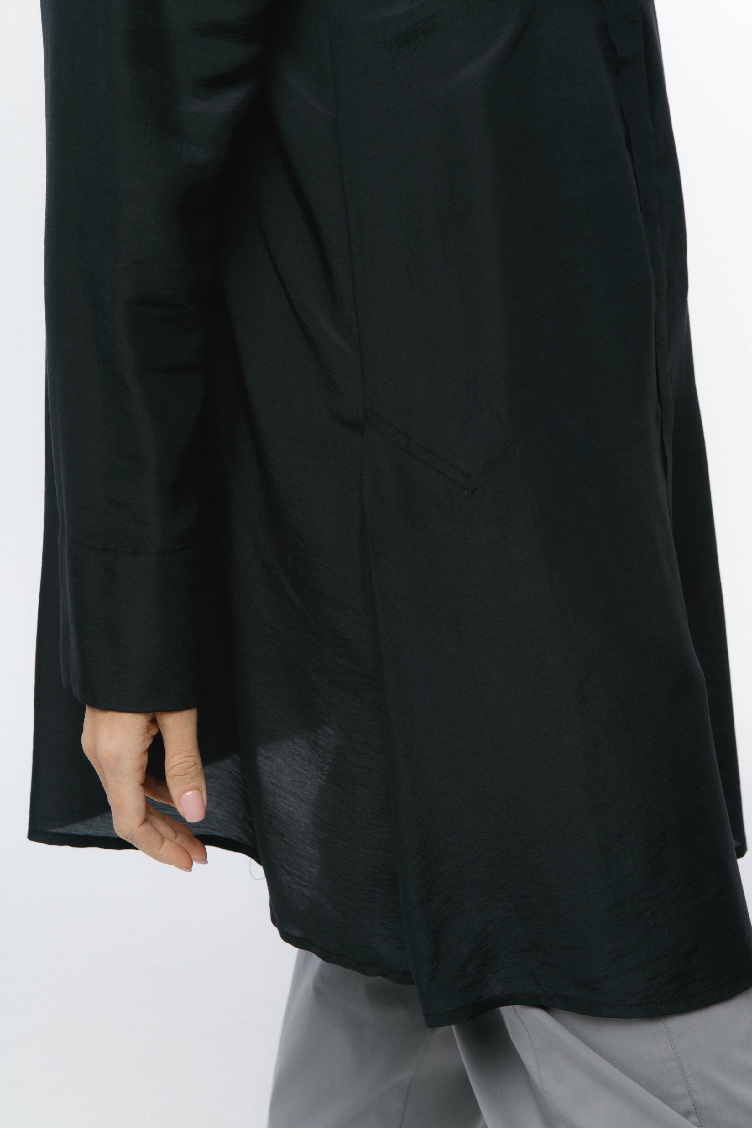 Рубашка шёлк 00 Черный (noir) от Lesel (Лесель)! Заказывайте по ✆ 8 (800) 777 02 37