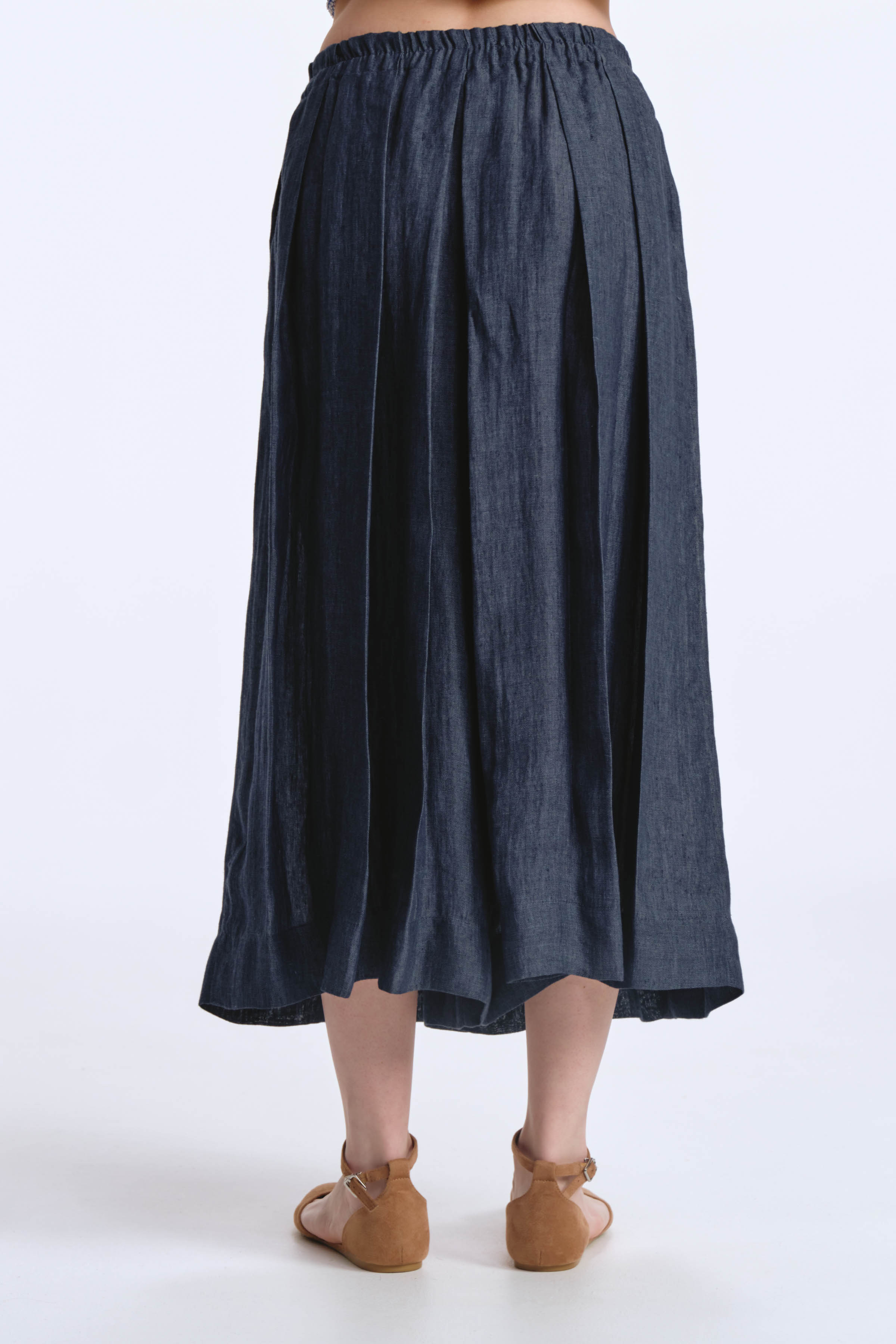 Юбка-брюки с широкими защипами