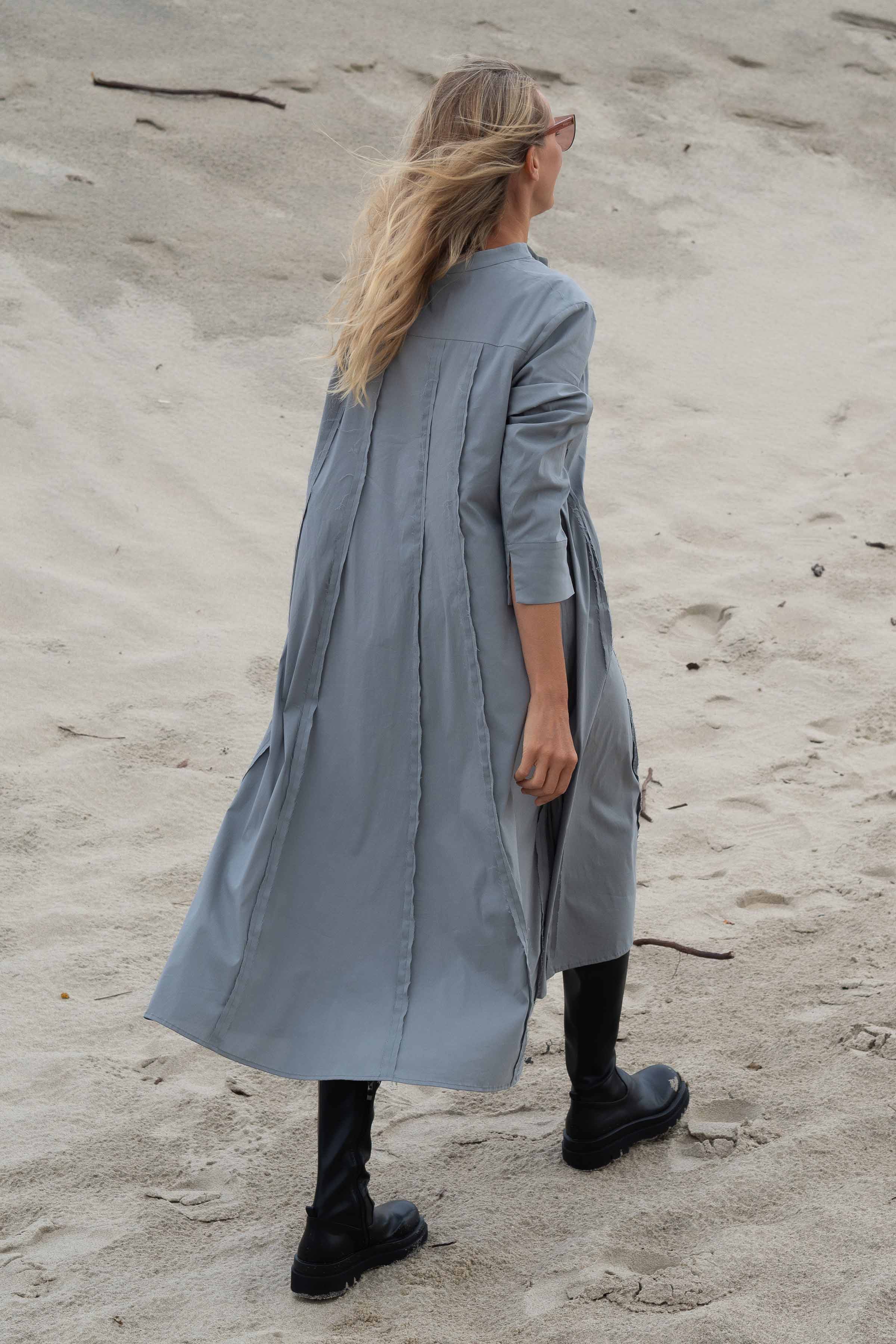 Платье Хлопок гранж 10 Серый (grise) от Lesel (Лесель)! Заказывайте по ✆ 8 (800) 777 02 37