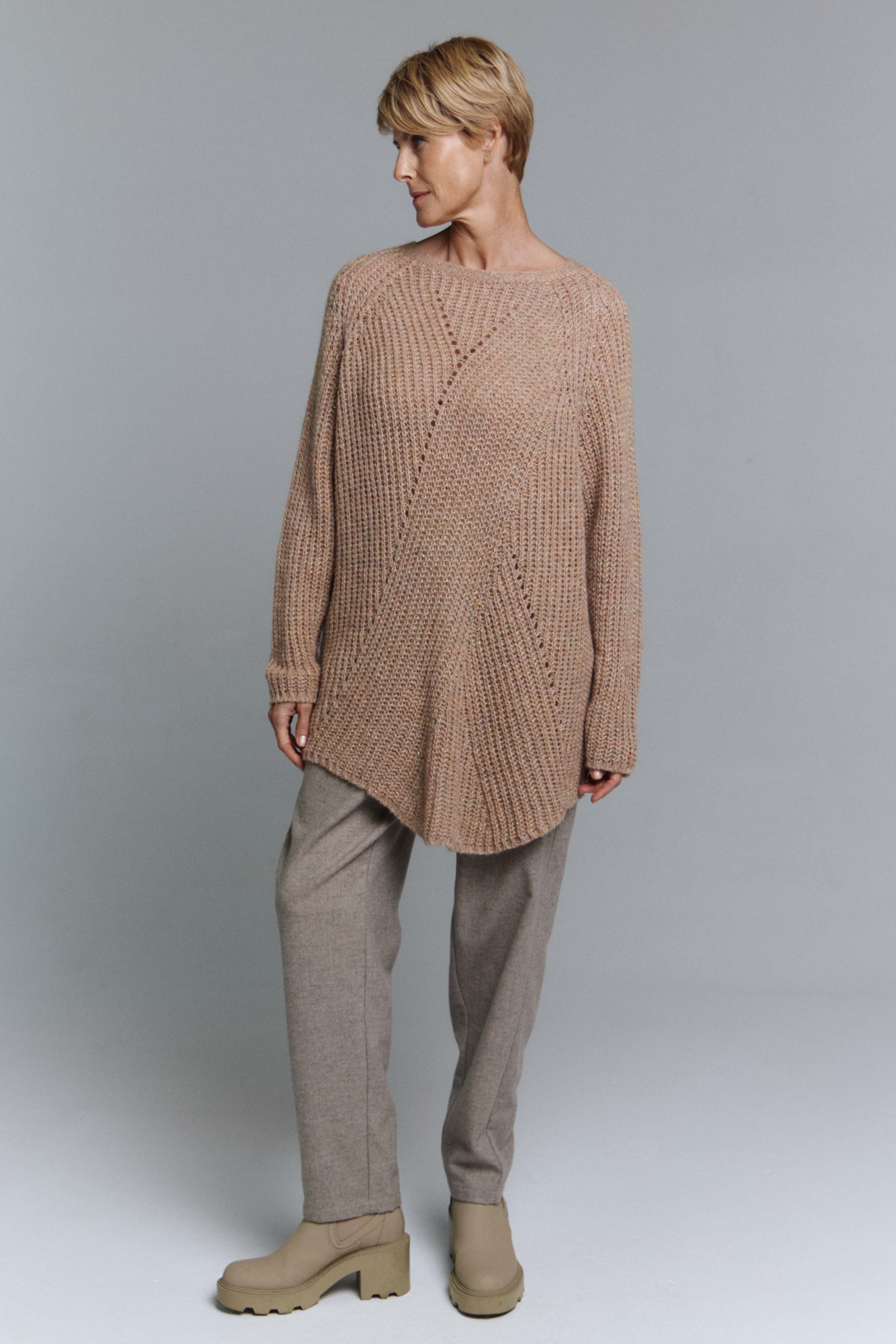 Джемпер Плетение 09 Беж-меланж (melange beige) от Lesel (Лесель)! Заказывайте по ✆ 8 (800) 777 02 37