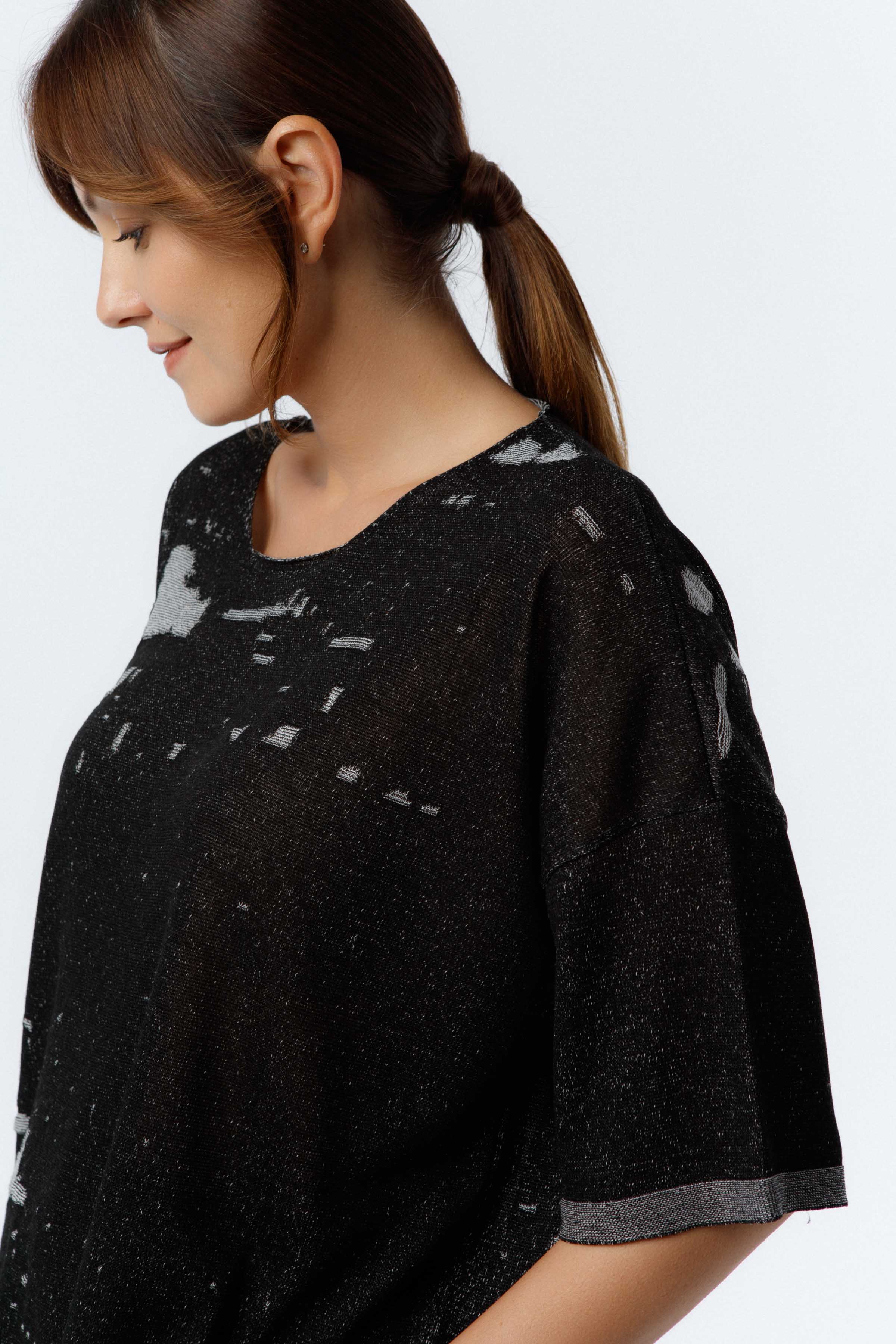 Туника с коротким рукавом Брызги краски  от Lesel (Лесель)! Заказывайте по ✆ 8 (800) 777 02 37