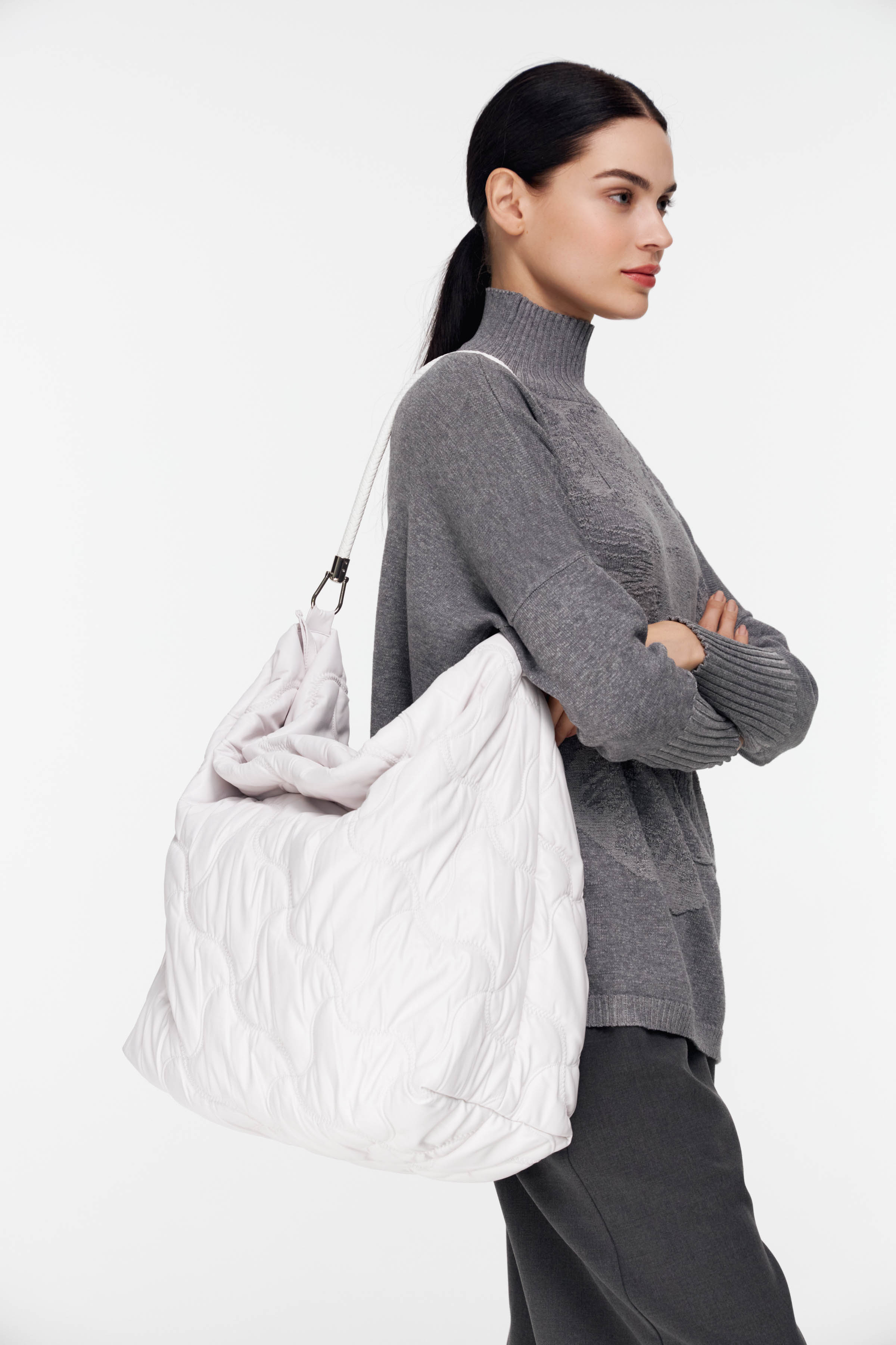 Сумка стеганая эко-кожа большая