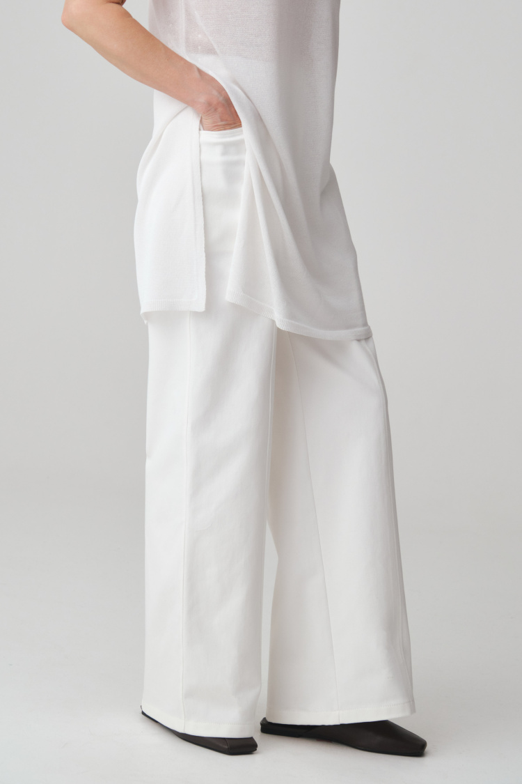 Брюки прямые со стрелкой, плотный хлопок