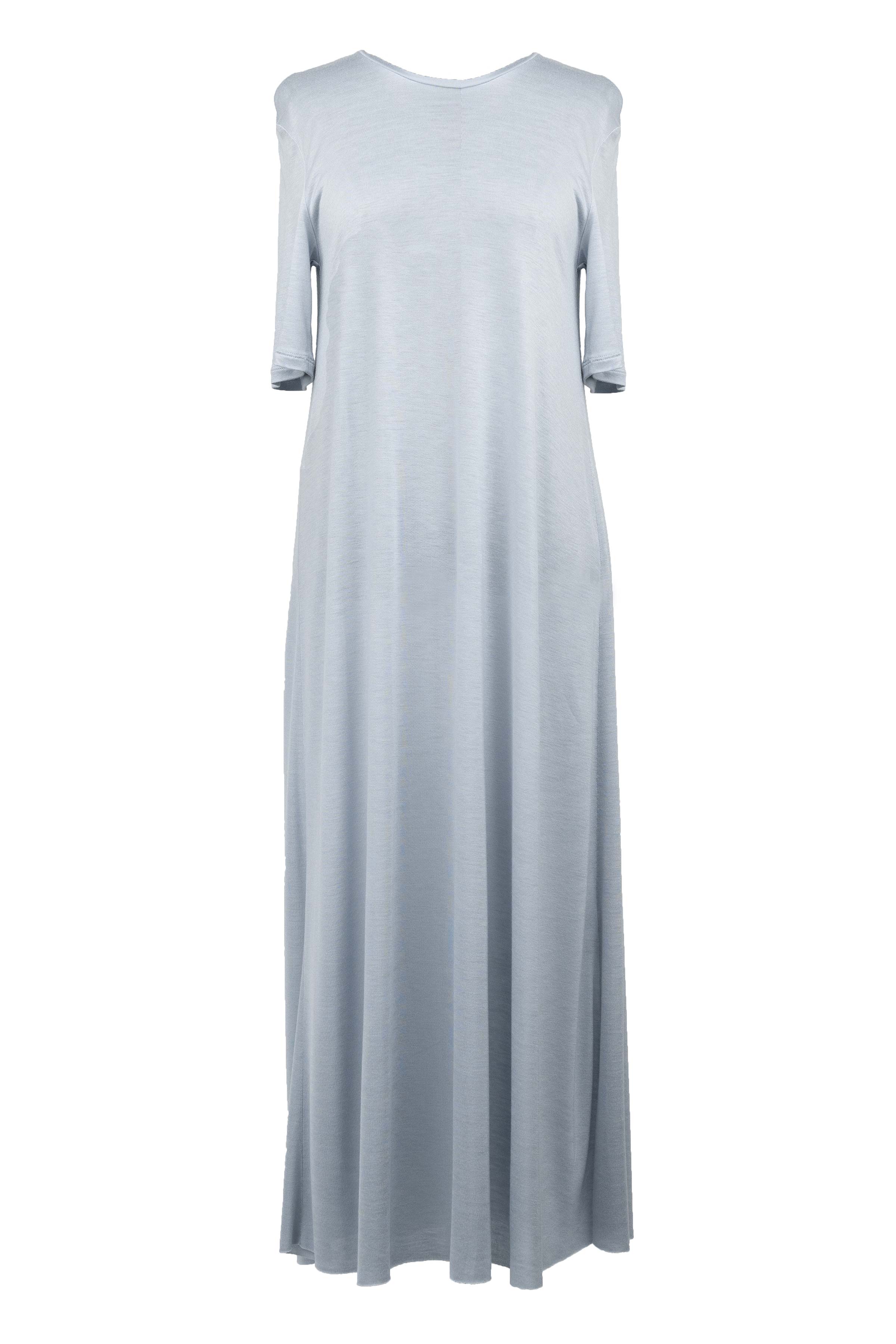 Платье база широкое короткое, короткий рукав 39 Светло- джинсовый (denim bleu clair)  от Lesel (Лесель)! Заказывайте по ✆ 8 (800) 777 02 37