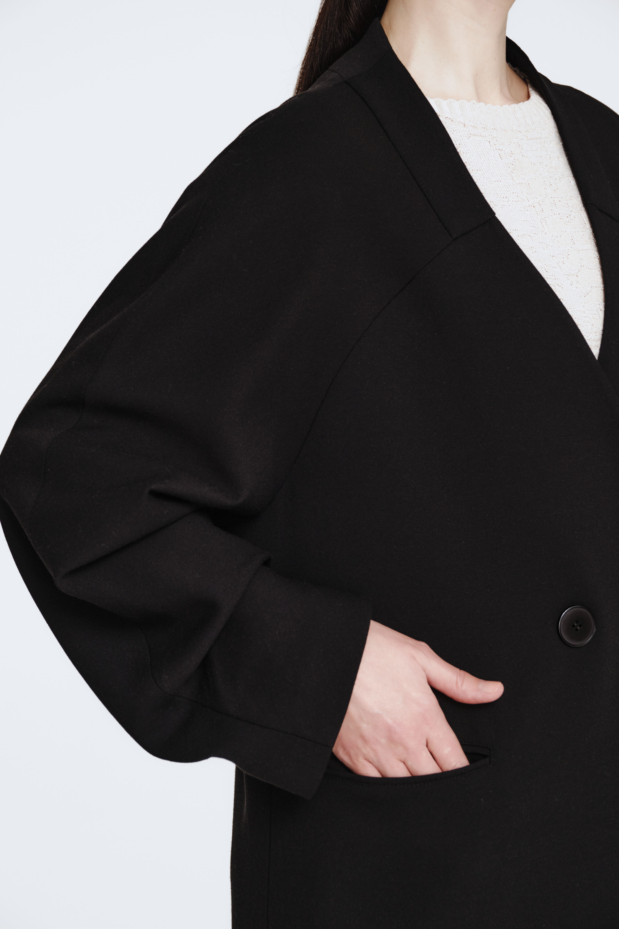 Пальто свободное, реглан на подкладке