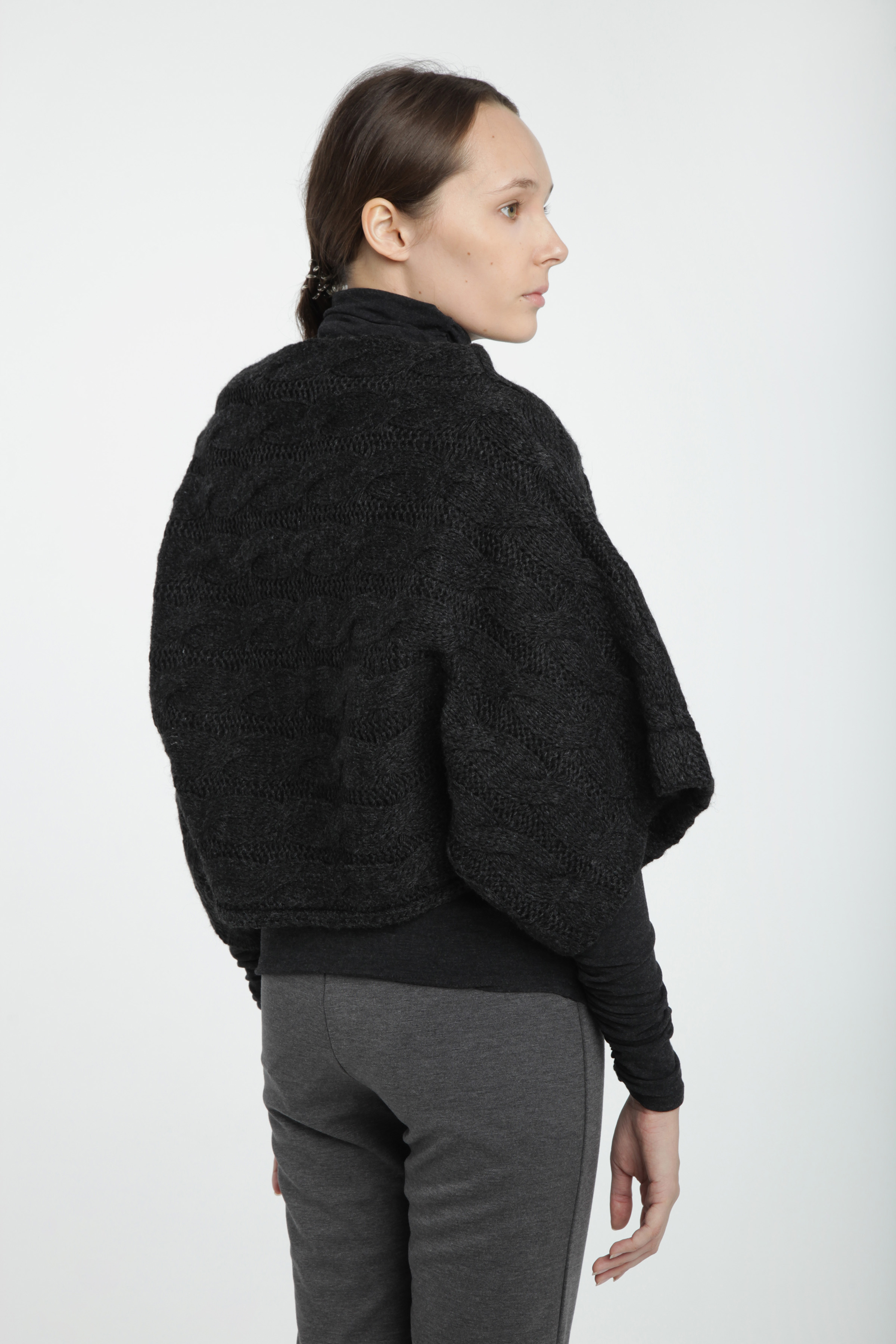 Блуза  "Кимоно Косичка" 11 +10 Антрацит (anthracite), 11 +00 Антрацит (anthracite) от Lesel (Лесель)! Заказывайте по ✆ 8 (800) 777 02 37