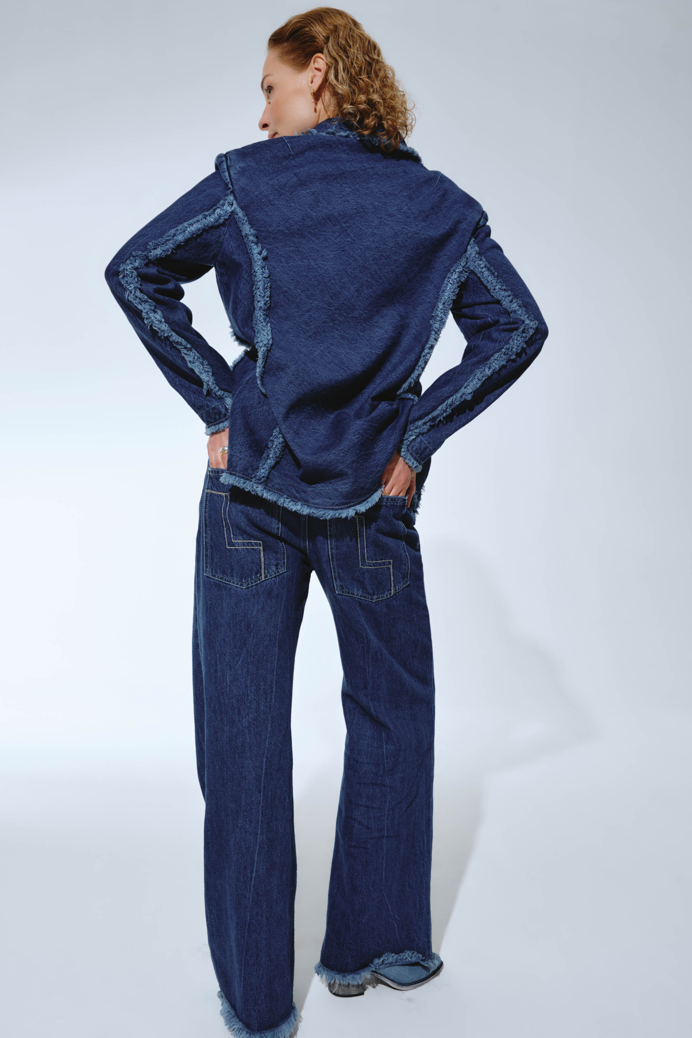 Жакет Гранж, джинса 38 Джинсовый (denim) от Lesel (Лесель)! Заказывайте по ✆ 8 (800) 777 02 37