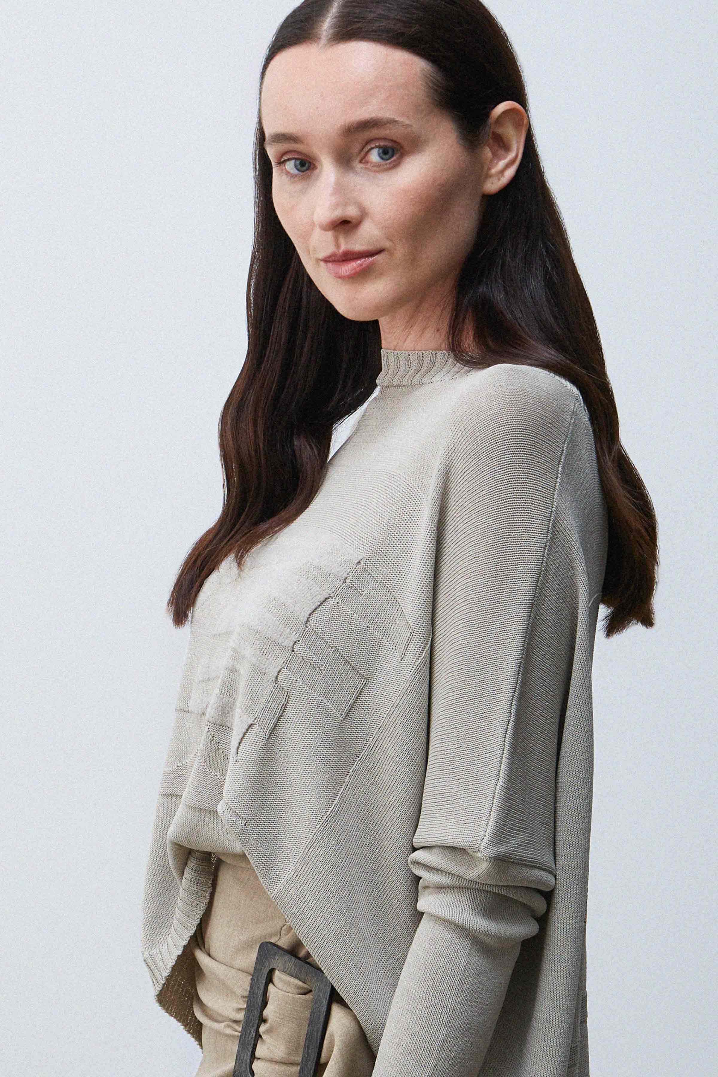 Джемпер "Зиг-заг" 12 Серый камень (pierre grise) от Lesel (Лесель)! Заказывайте по ✆ 8 (800) 777 02 37