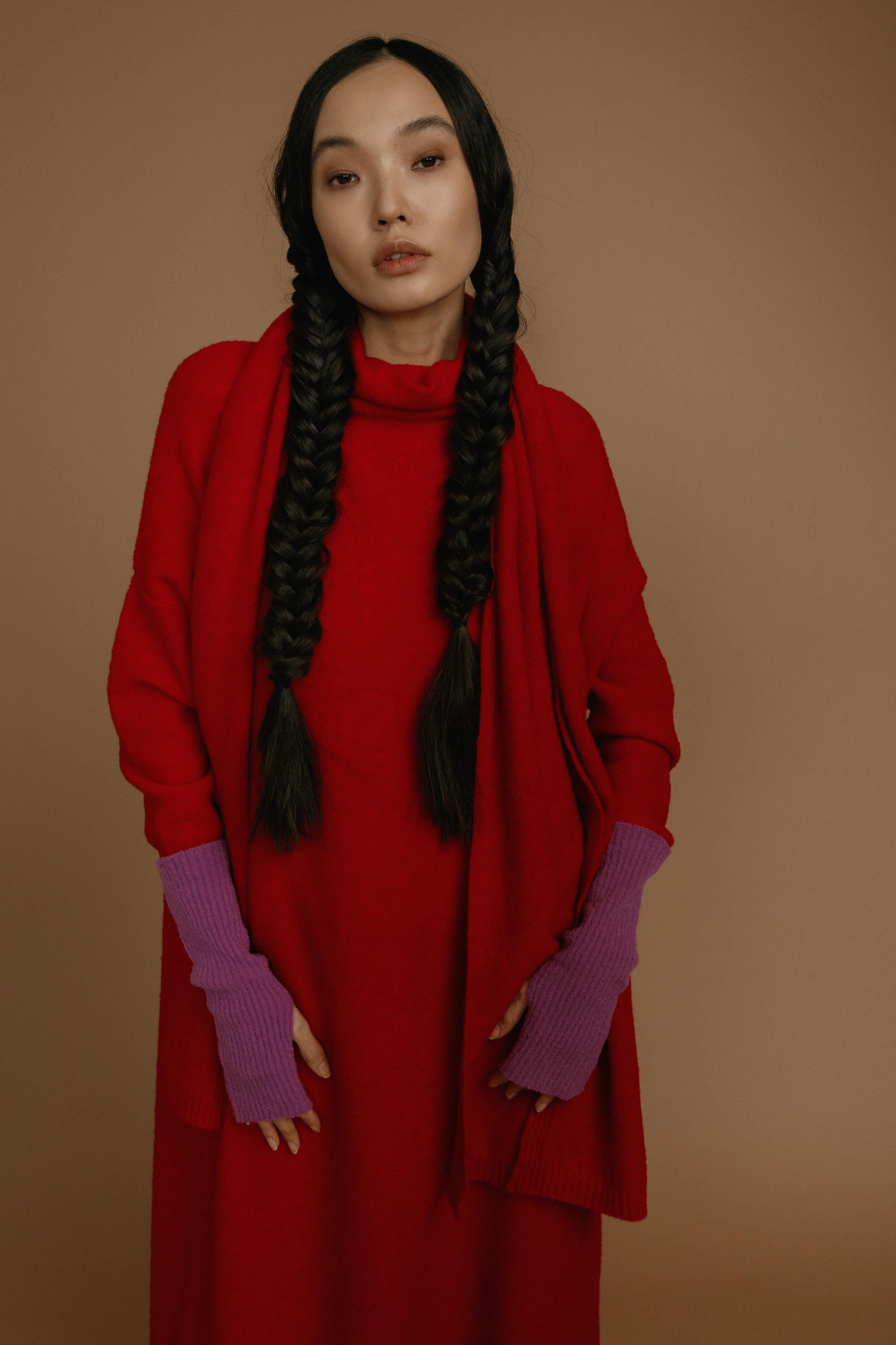 Платье База длинное 25 Огненно-красный (fiery red) от Lesel (Лесель)! Заказывайте по ✆ 8 (800) 777 02 37