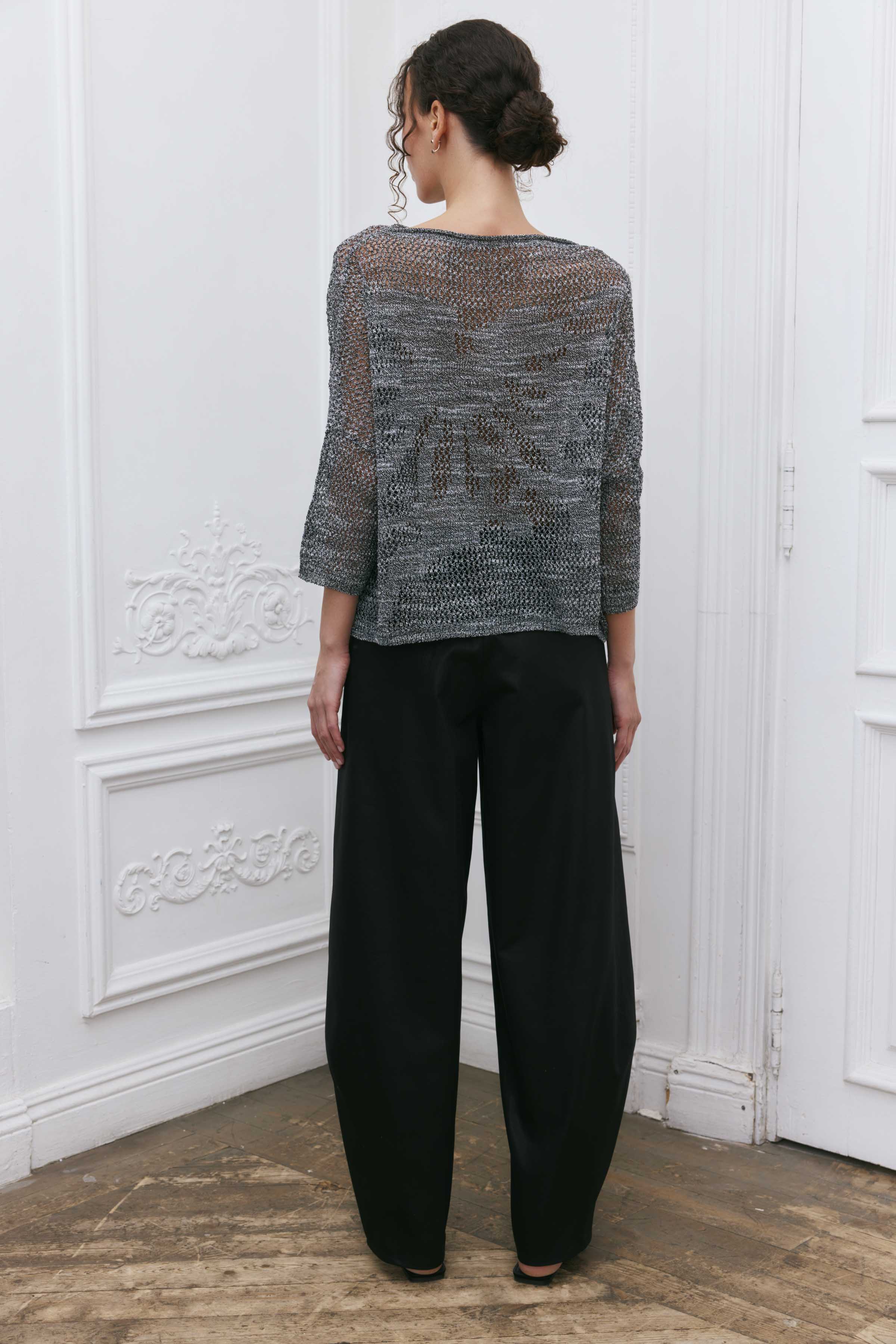 Джемпер Меланж с цветком  от Lesel (Лесель)! Заказывайте по ✆ 8 (800) 777 02 37