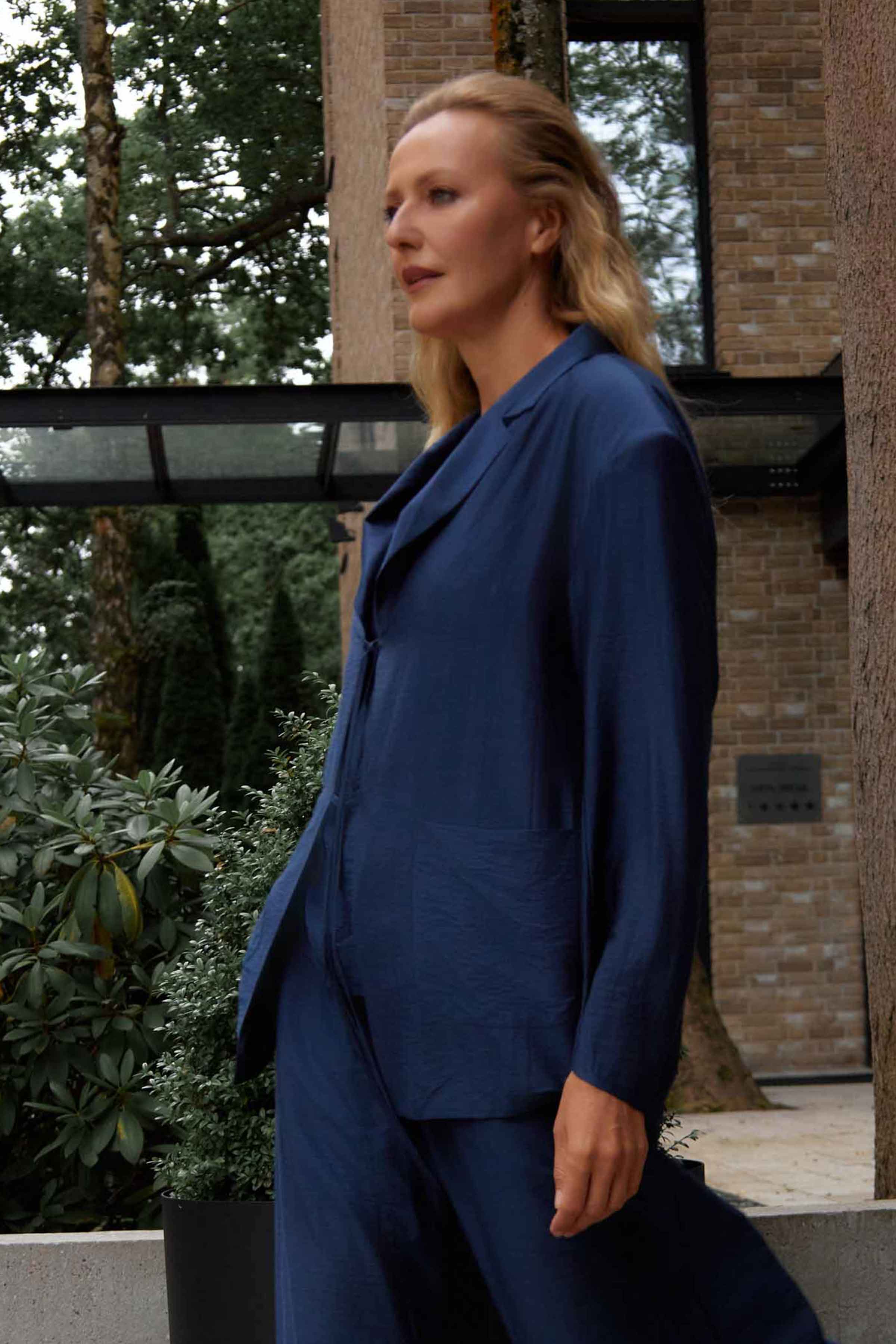 Жакет На завязках, шёлк 38 Джинсовый (denim) от Lesel (Лесель)! Заказывайте по ✆ 8 (800) 777 02 37