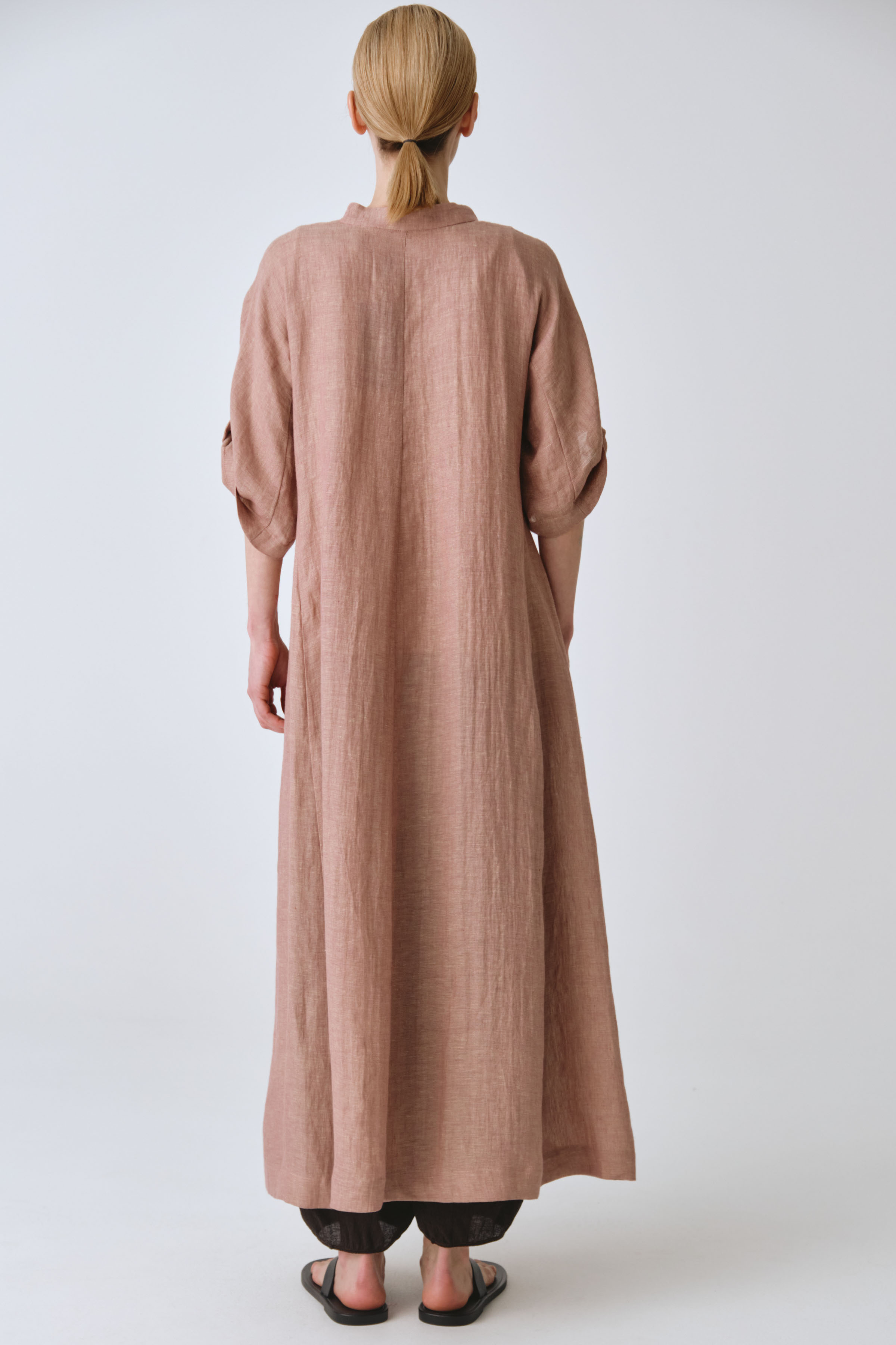 Жакет накидка с широкими рукавами, лён