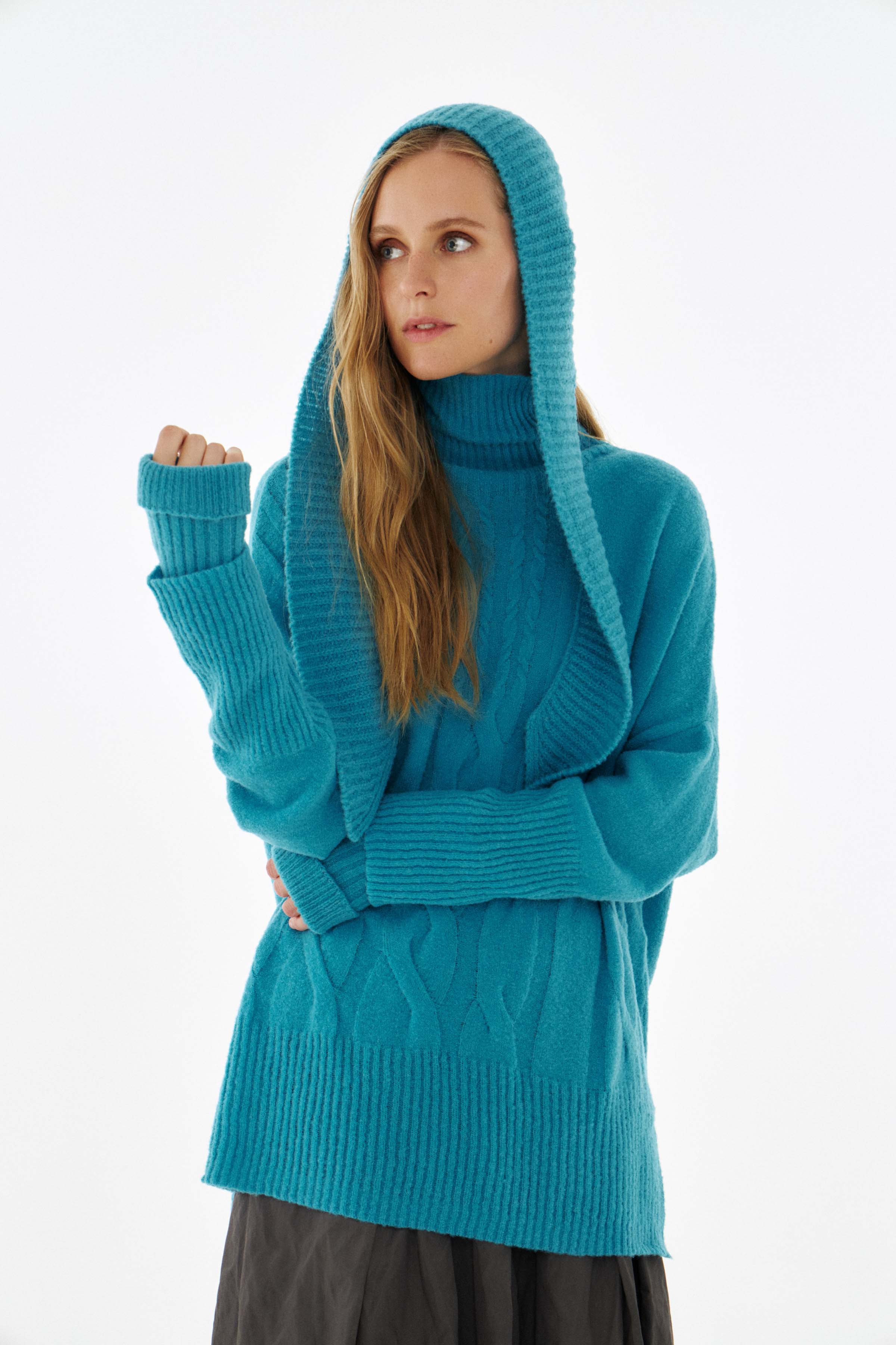 Шапка с ушками 36 Бирюза (turguoise) от Lesel (Лесель)! Заказывайте по ✆ 8 (800) 777 02 37