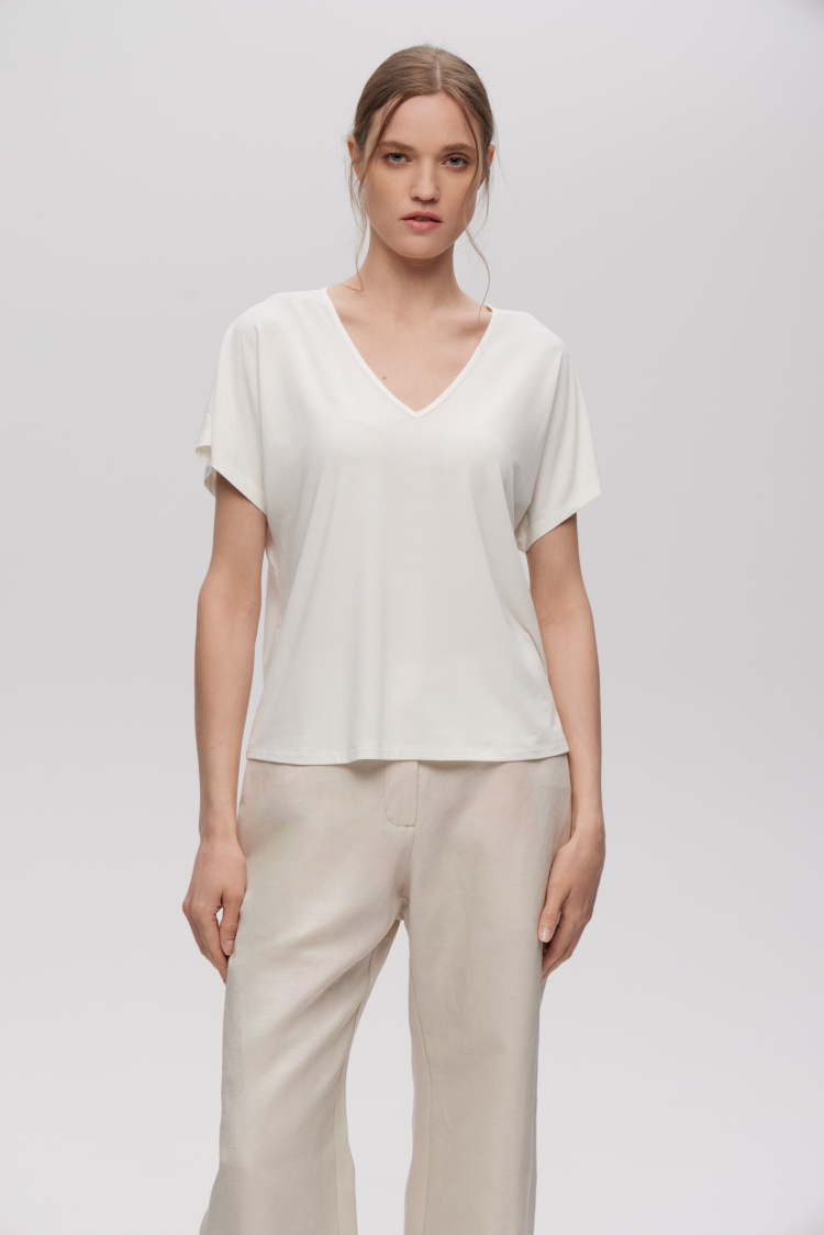 Блуза база с рукавом, тонкий трикотаж