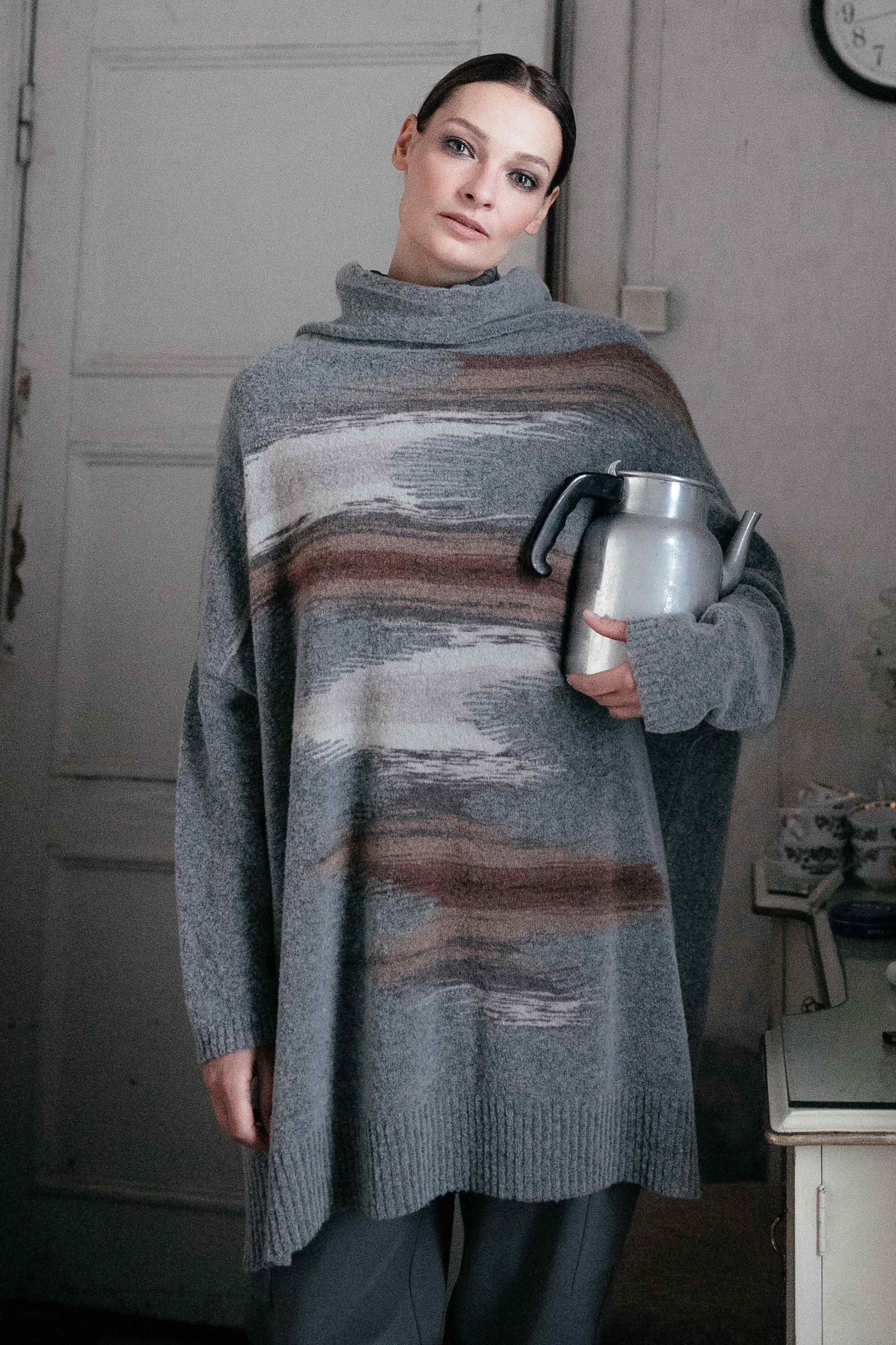 Туника Деграде  15 Серый меланж (melange gris) от Lesel (Лесель)! Заказывайте по ✆ 8 (800) 777 02 37