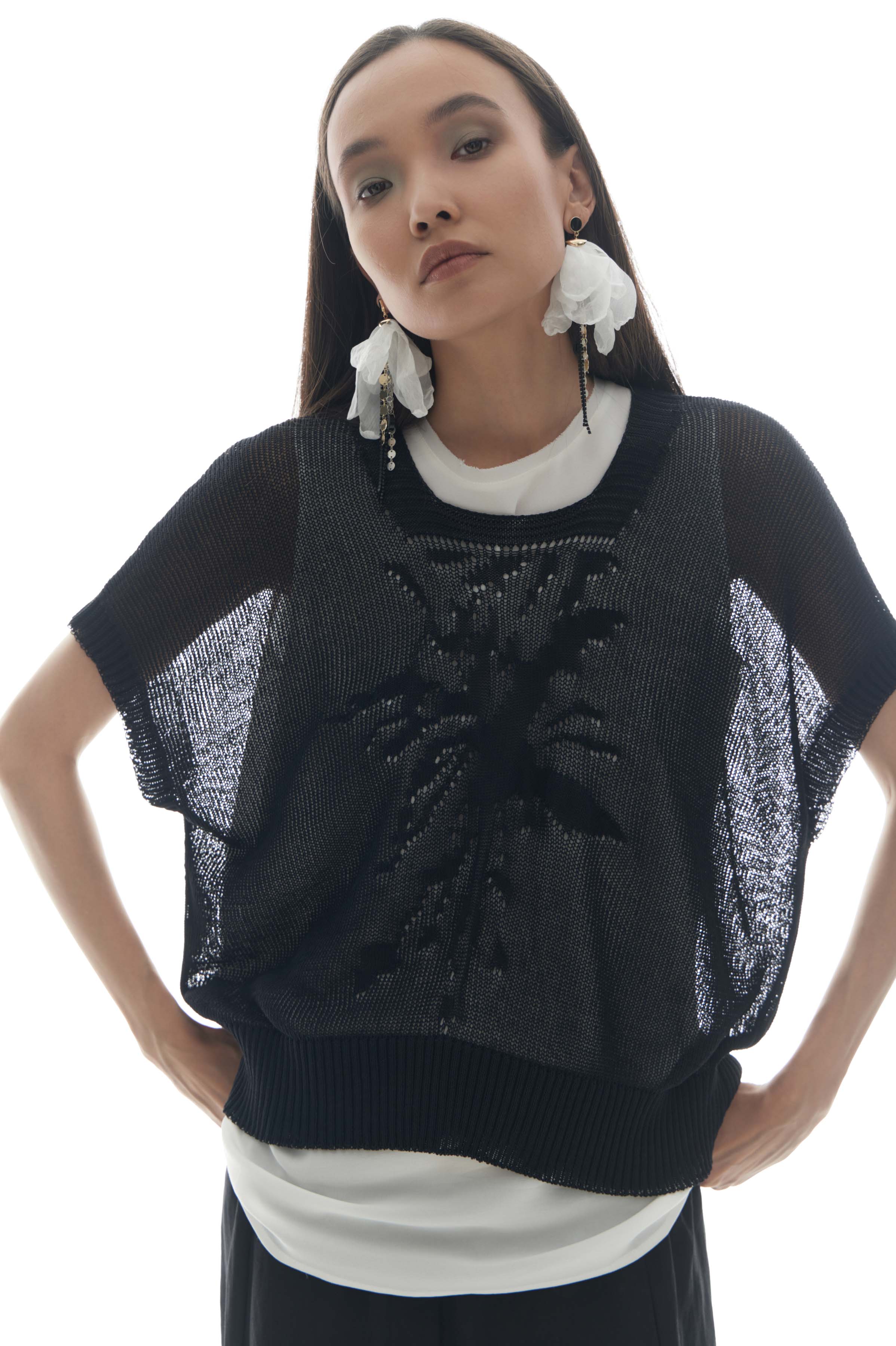 Джемпер с коротким рукавом Органика  от Lesel (Лесель)! Заказывайте по ✆ 8 (800) 777 02 37