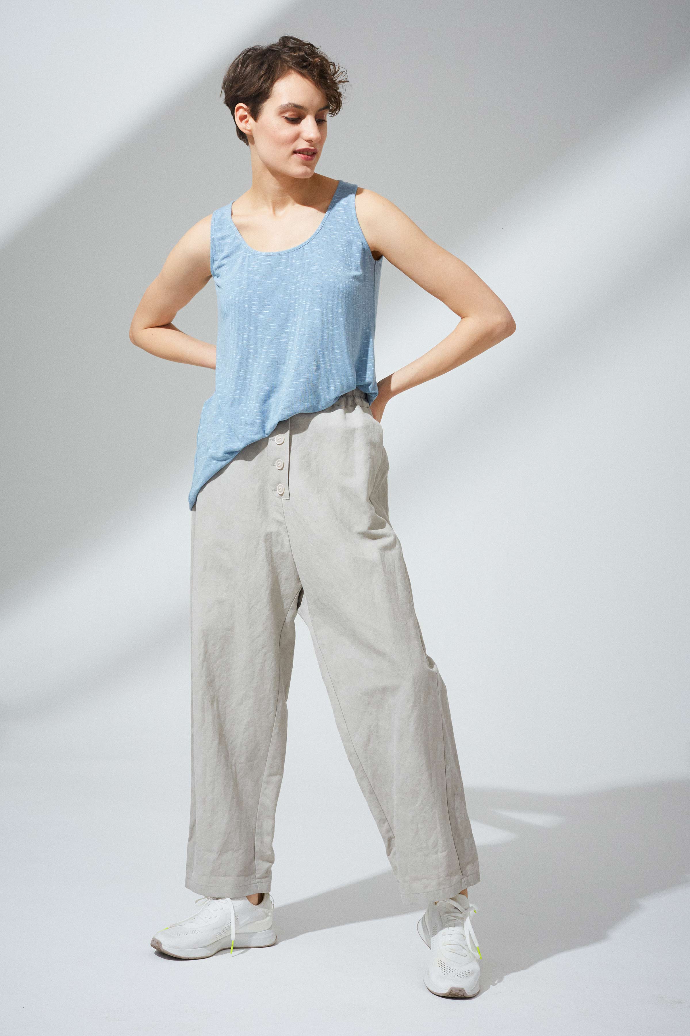 Блуза «База  б/р, трикотаж»   39 Светло- джинсовый (denim bleu clair)  от Lesel (Лесель)! Заказывайте по ✆ 8 (800) 777 02 37