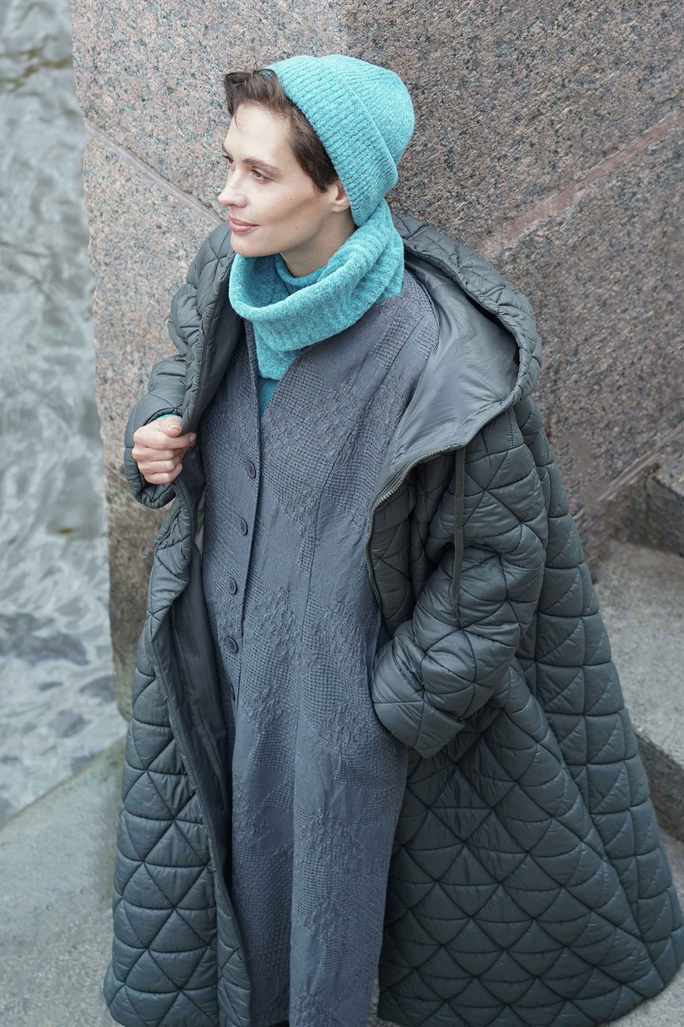 Платье Жаккард на пуговицах 10 Серый (grise) от Lesel (Лесель)! Заказывайте по ✆ 8 (800) 777 02 37