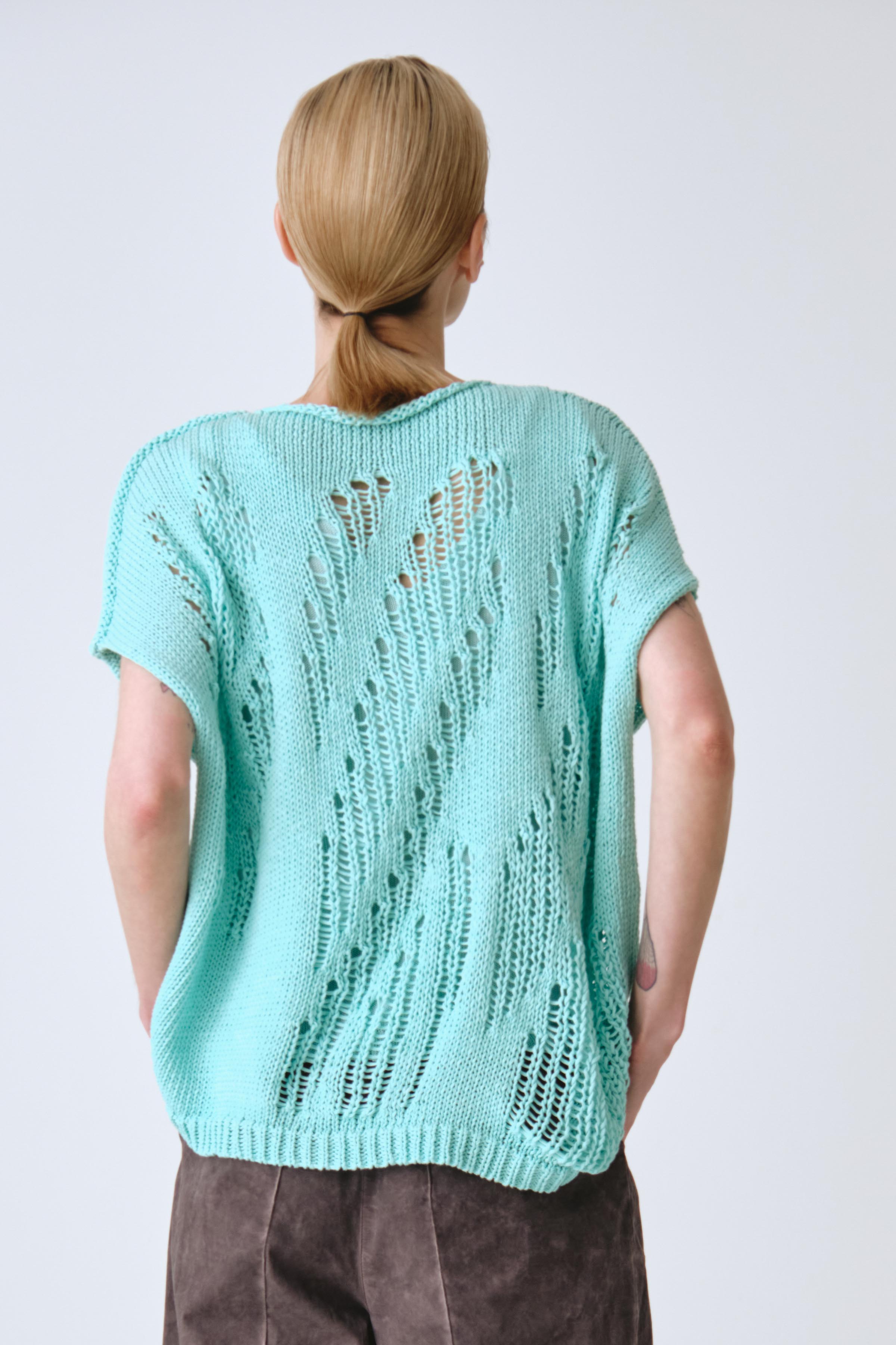 Джемпер с коротким рукавом Ажур