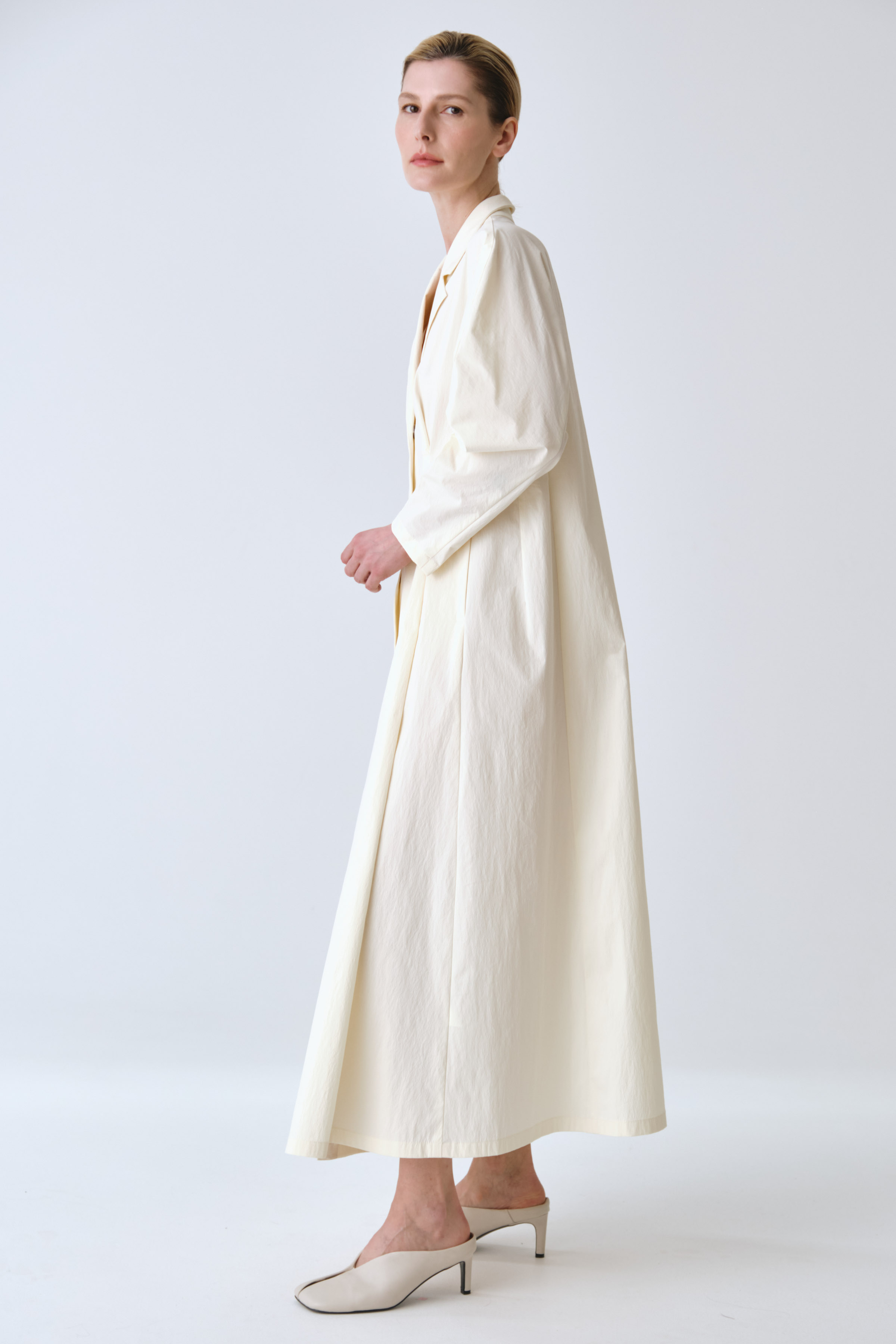 Платье клеш с круглыми рукавами, хлопок