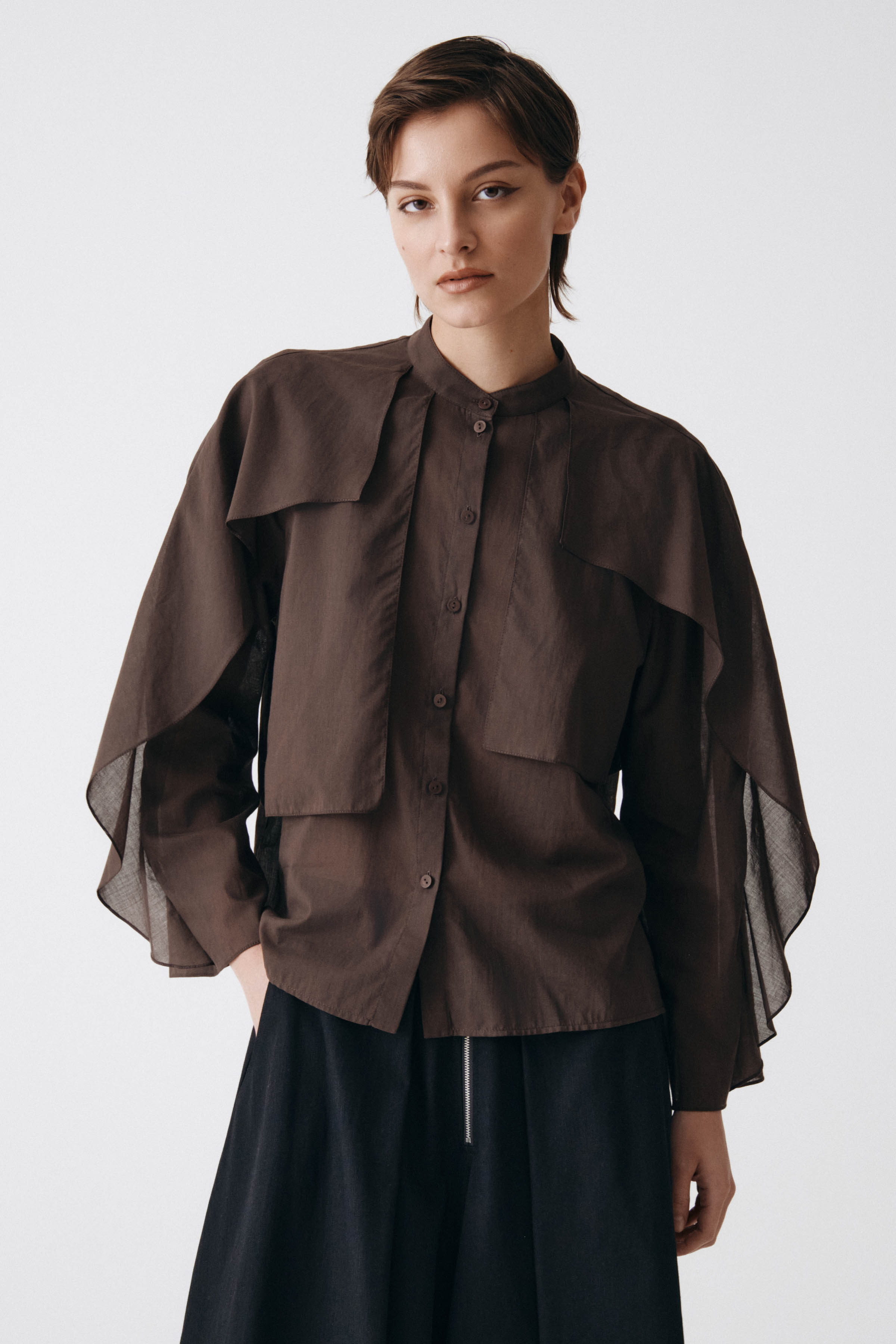 Блуза многослойная, тонкий хлопок  от Lesel (Лесель)! Заказывайте по ✆ 8 (800) 777 02 37