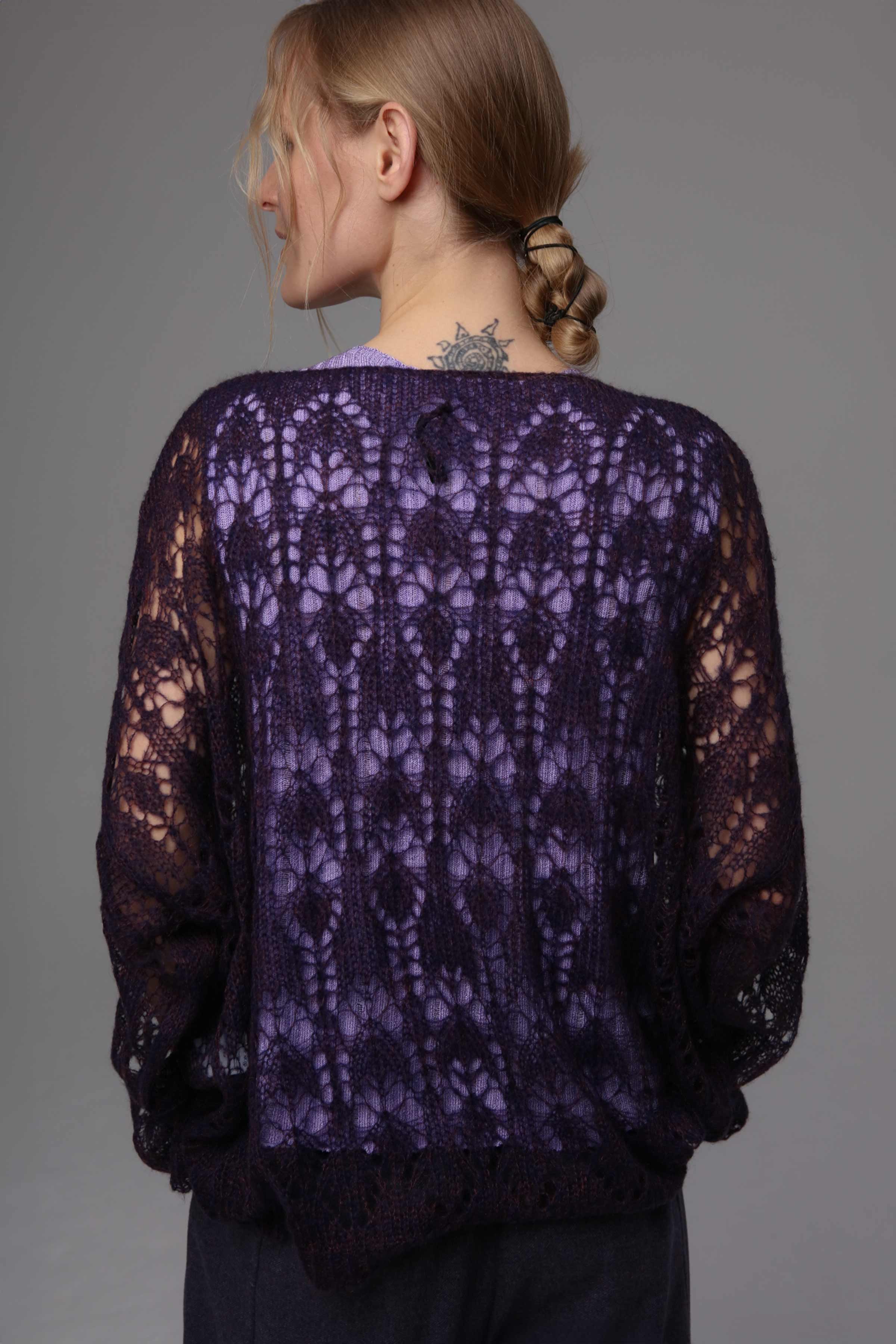 Джемпер Ажур из мохера 42 Розовый закат (pink sunset), 62 Хризолит (chrysolithe), 37 Аквамарин (aiqumarine) от Lesel (Лесель)! Заказывайте по ✆ 8 (800) 777 02 37