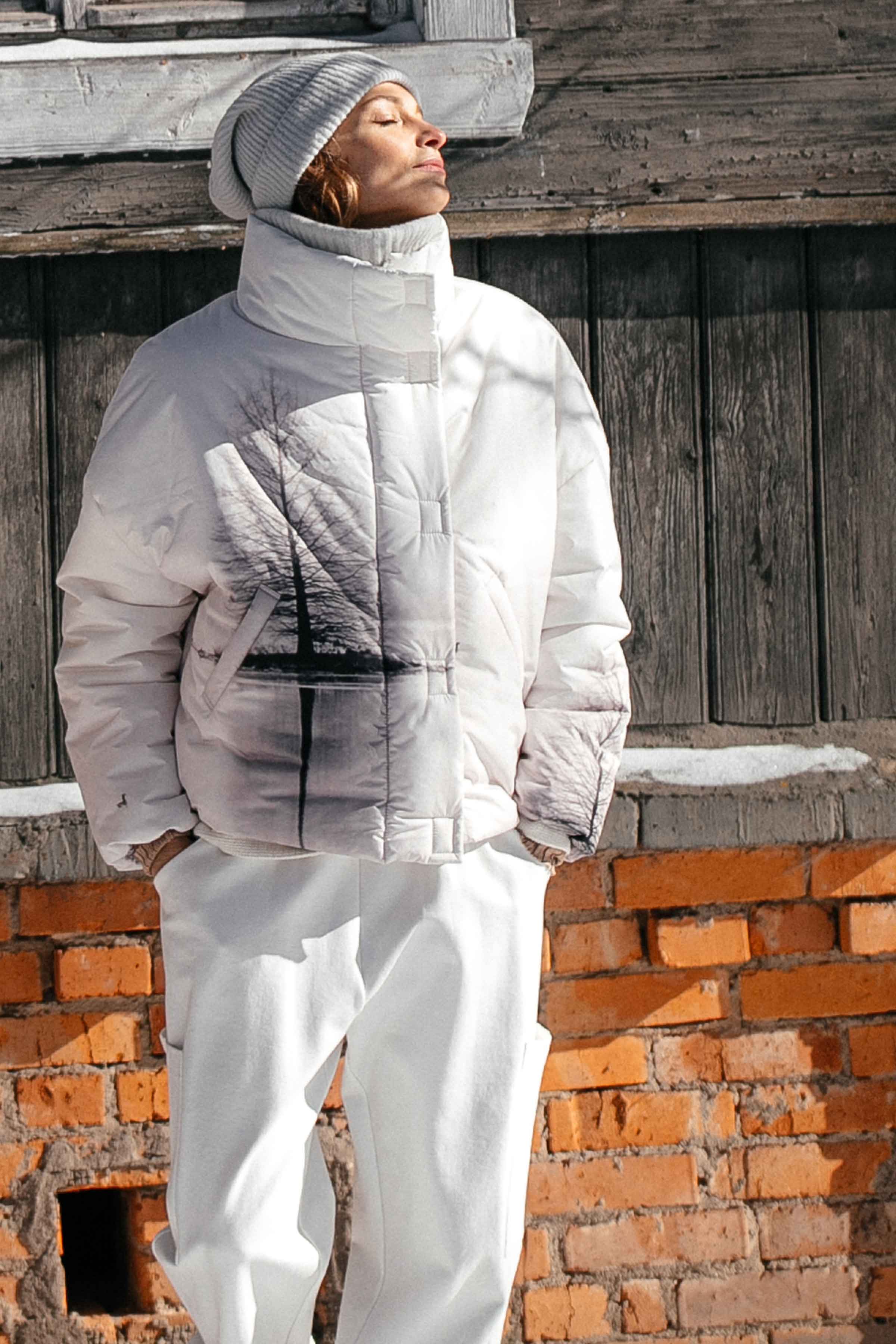 Куртка Короткая Дерево 05 Белый (blanc) от Lesel (Лесель)! Заказывайте по ✆ 8 (800) 777 02 37