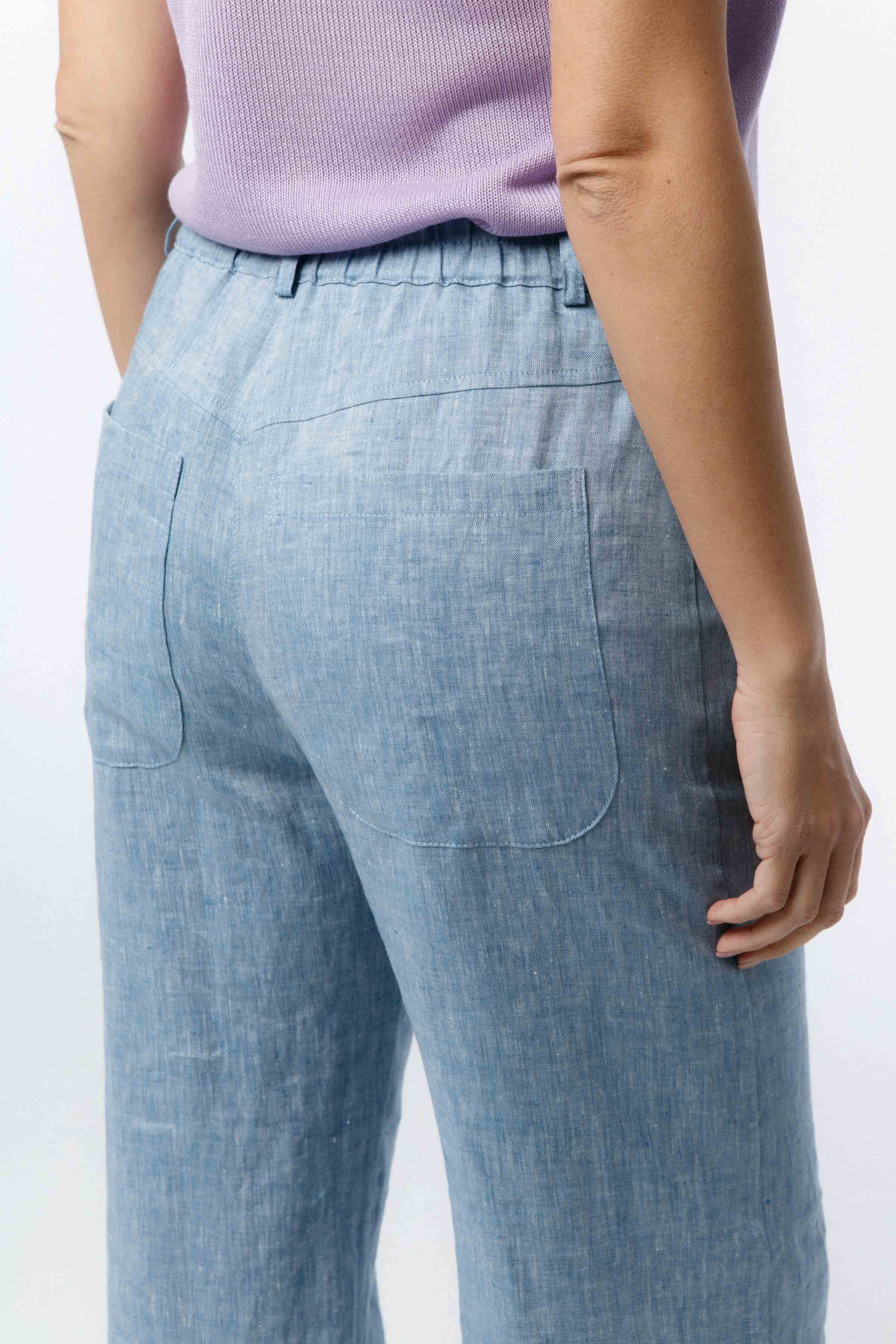 Брюки Прямые трубы, лён меланж  от Lesel (Лесель)! Заказывайте по ✆ 8 (800) 777 02 37