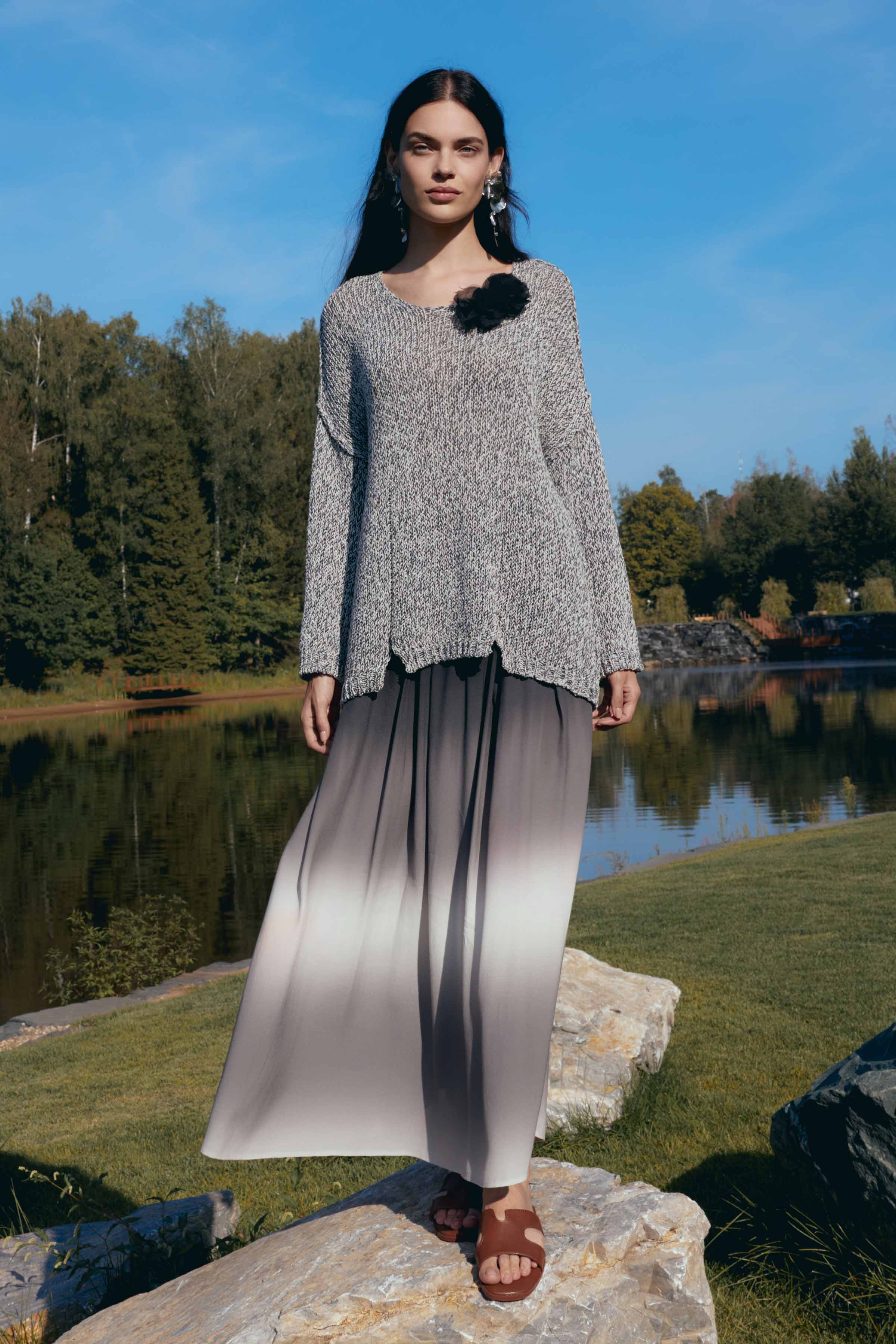 Юбка Деграде в складку 10 Серый (grise), 34 Голубой лед (glace bleue) от Lesel (Лесель)! Заказывайте по ✆ 8 (800) 777 02 37