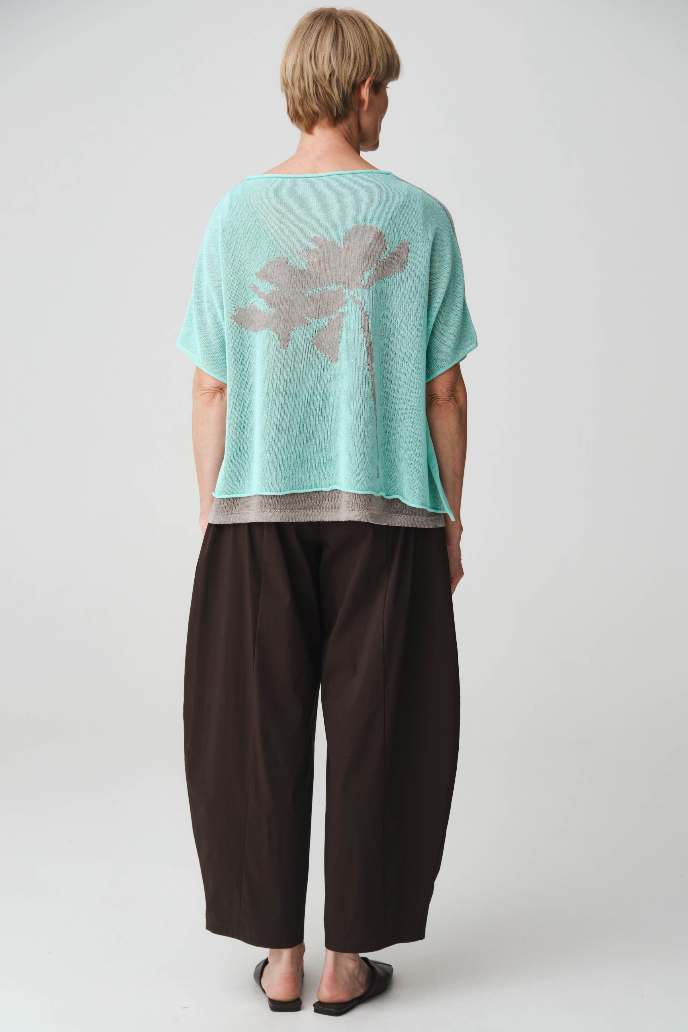 Джемпер с коротким рукавом Пион