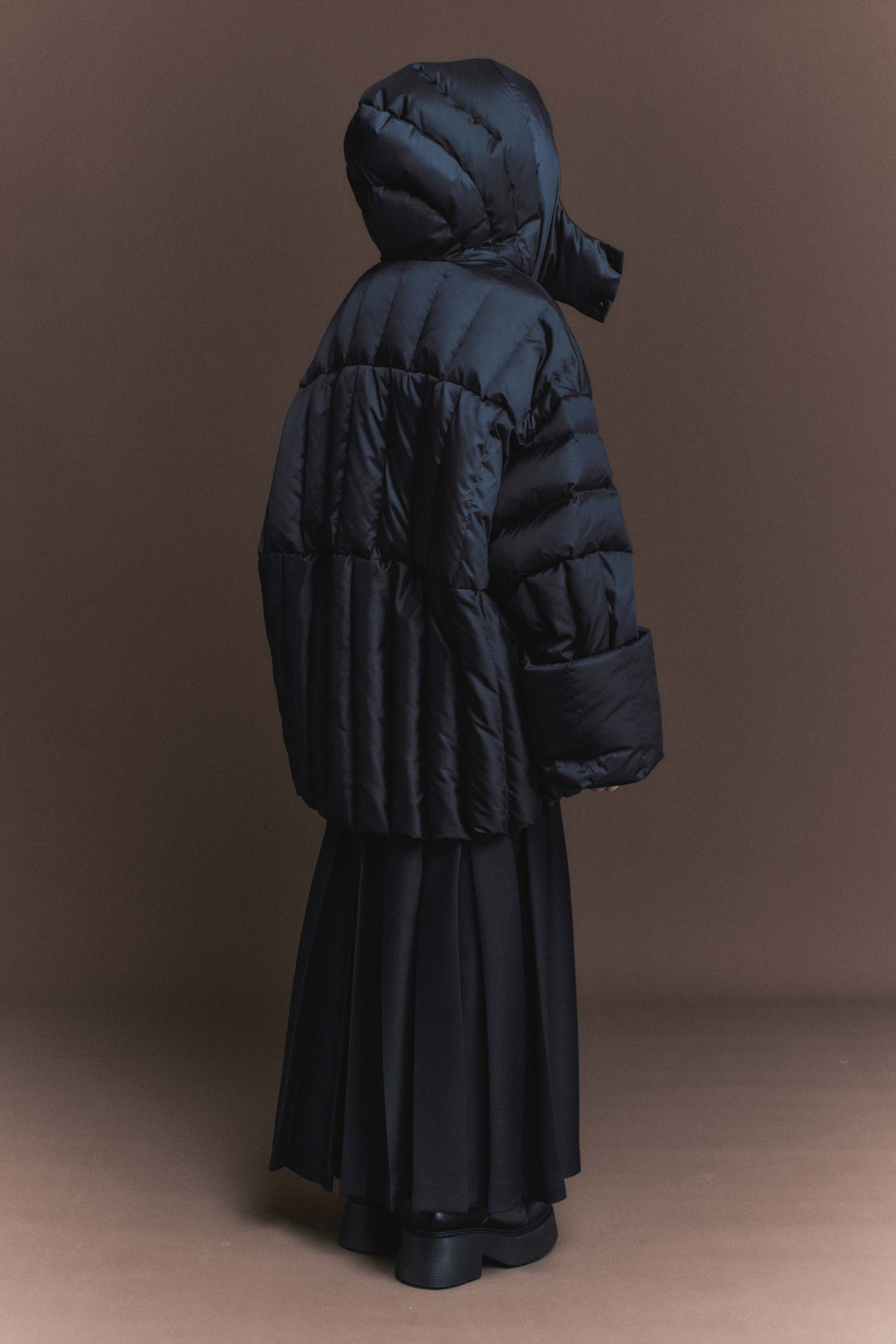 Куртка пуховая Столбики