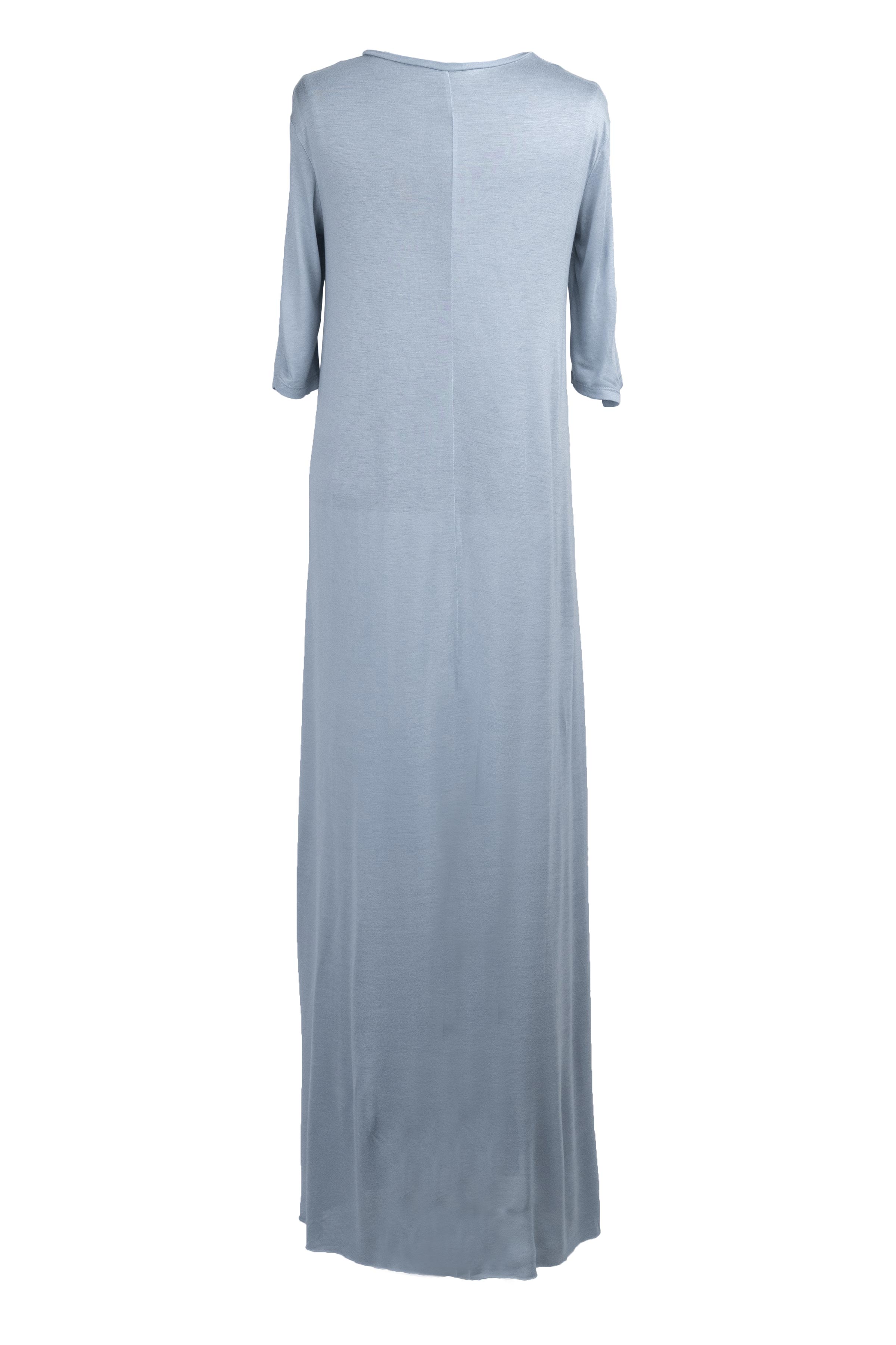 Платье база широкое длинное, короткий рукав 39 Светло- джинсовый (denim bleu clair)  от Lesel (Лесель)! Заказывайте по ✆ 8 (800) 777 02 37