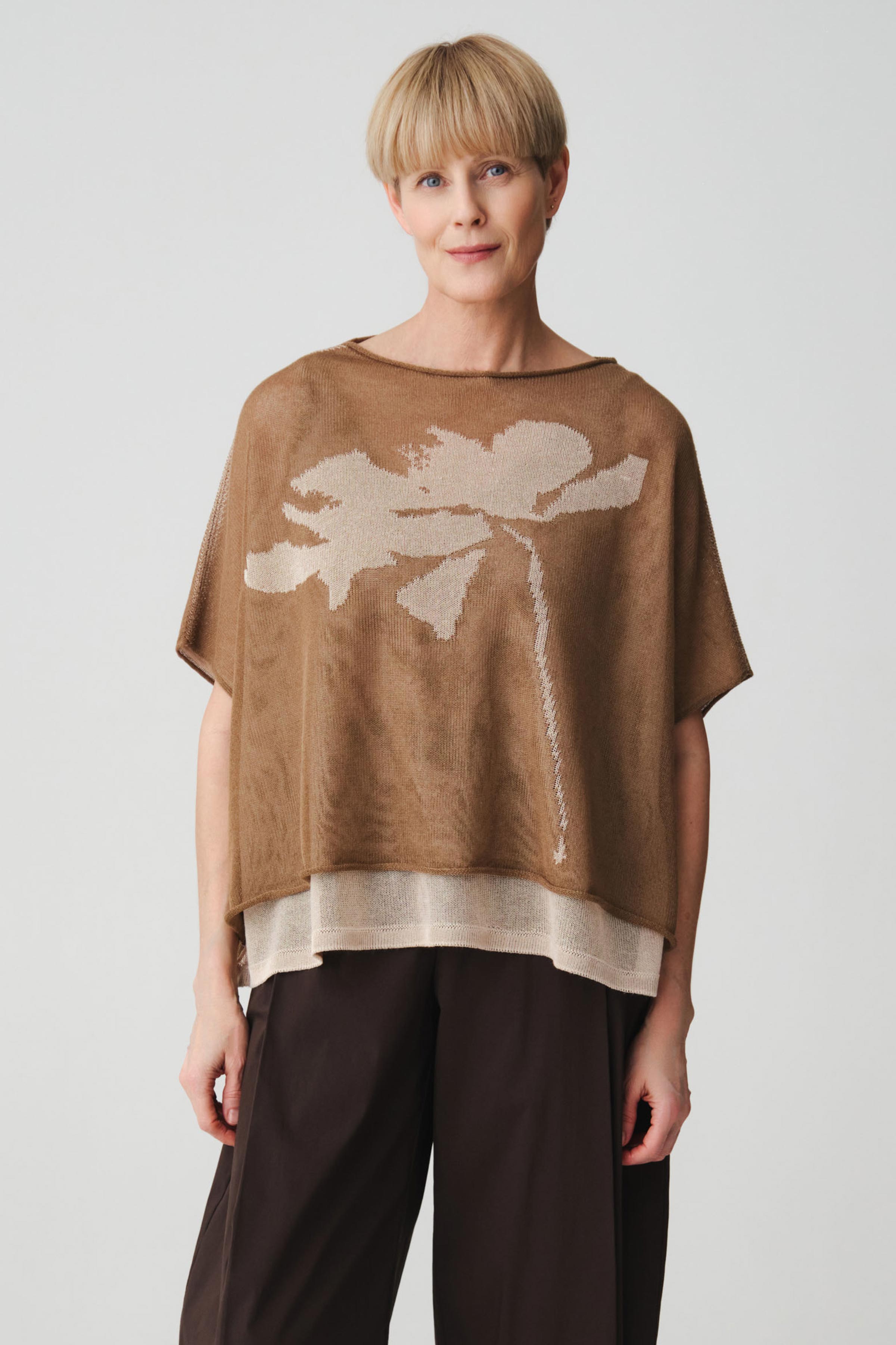 Джемпер с коротким рукавом Пион