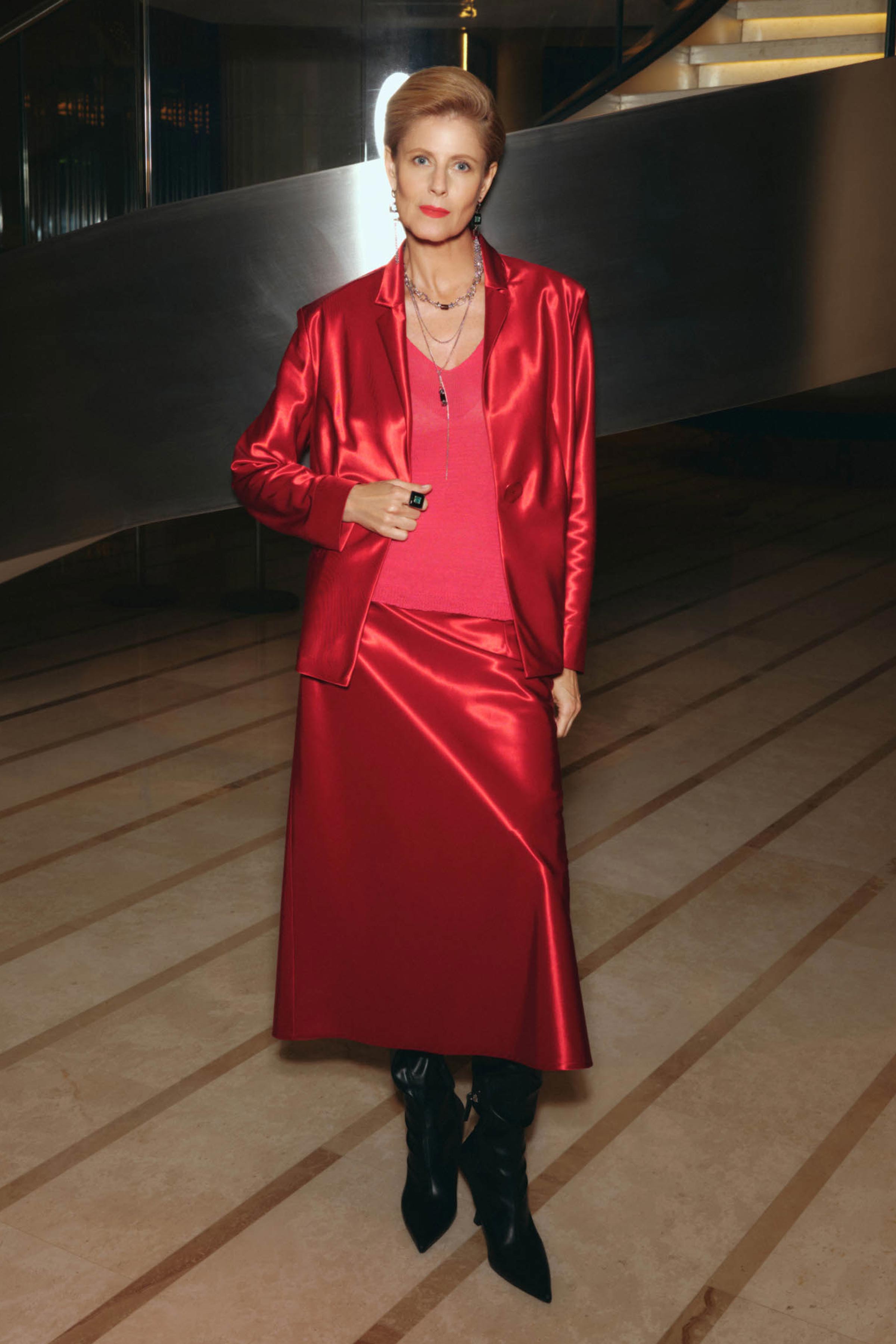 Юбка Атласная 24 Кармин (carmine) от Lesel (Лесель)! Заказывайте по ✆ 8 (800) 777 02 37