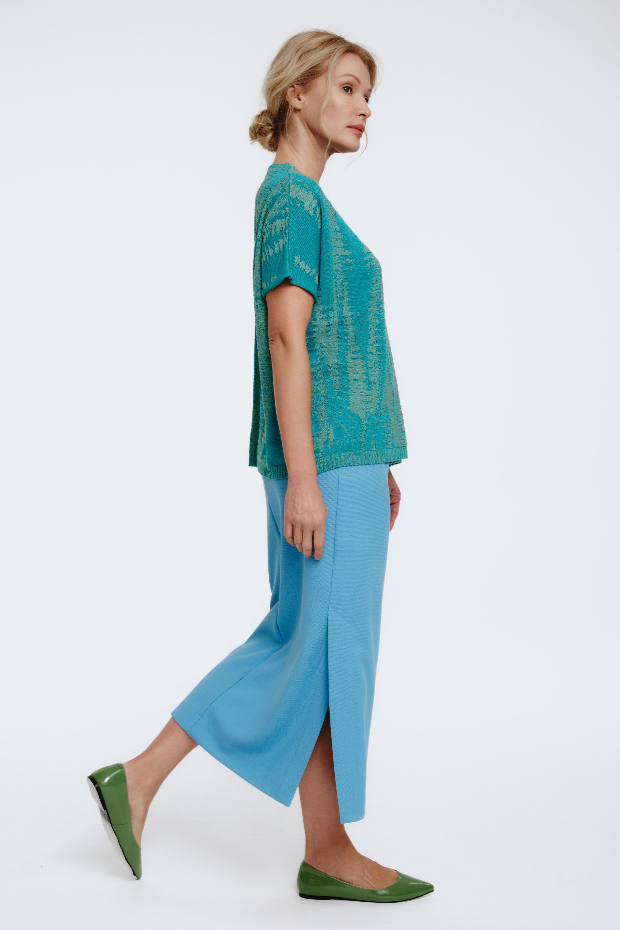 Юбка узкая эластичная 36 Лазурно-синий (bleu azur) от Lesel (Лесель)! Заказывайте по ✆ 8 (800) 777 02 37