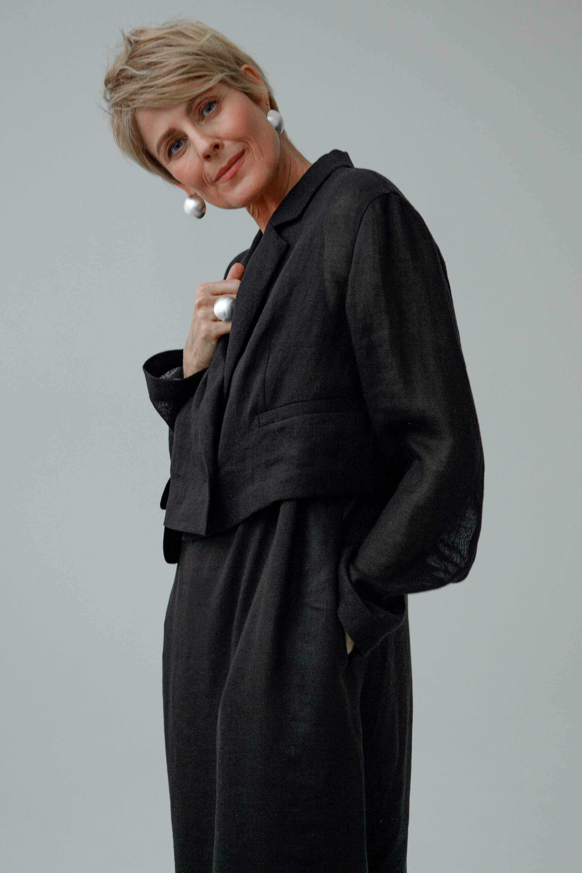 Жакет Короткий, лён 00 Черный (noir) от Lesel (Лесель)! Заказывайте по ✆ 8 (800) 777 02 37