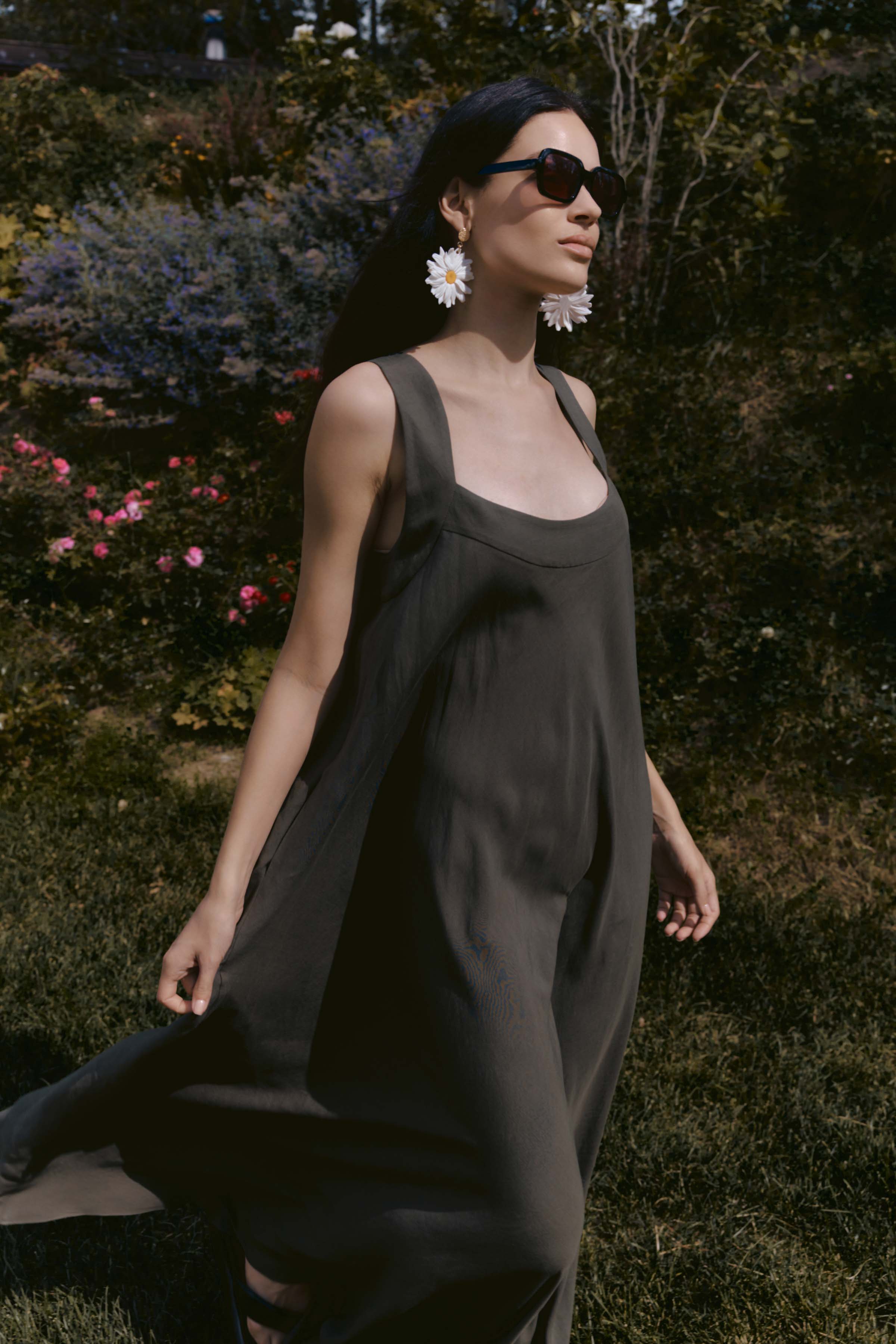 Платье сарафан солнце на широких бретелях 60 Лесная чаща (foret dense) от Lesel (Лесель)! Заказывайте по ✆ 8 (800) 777 02 37